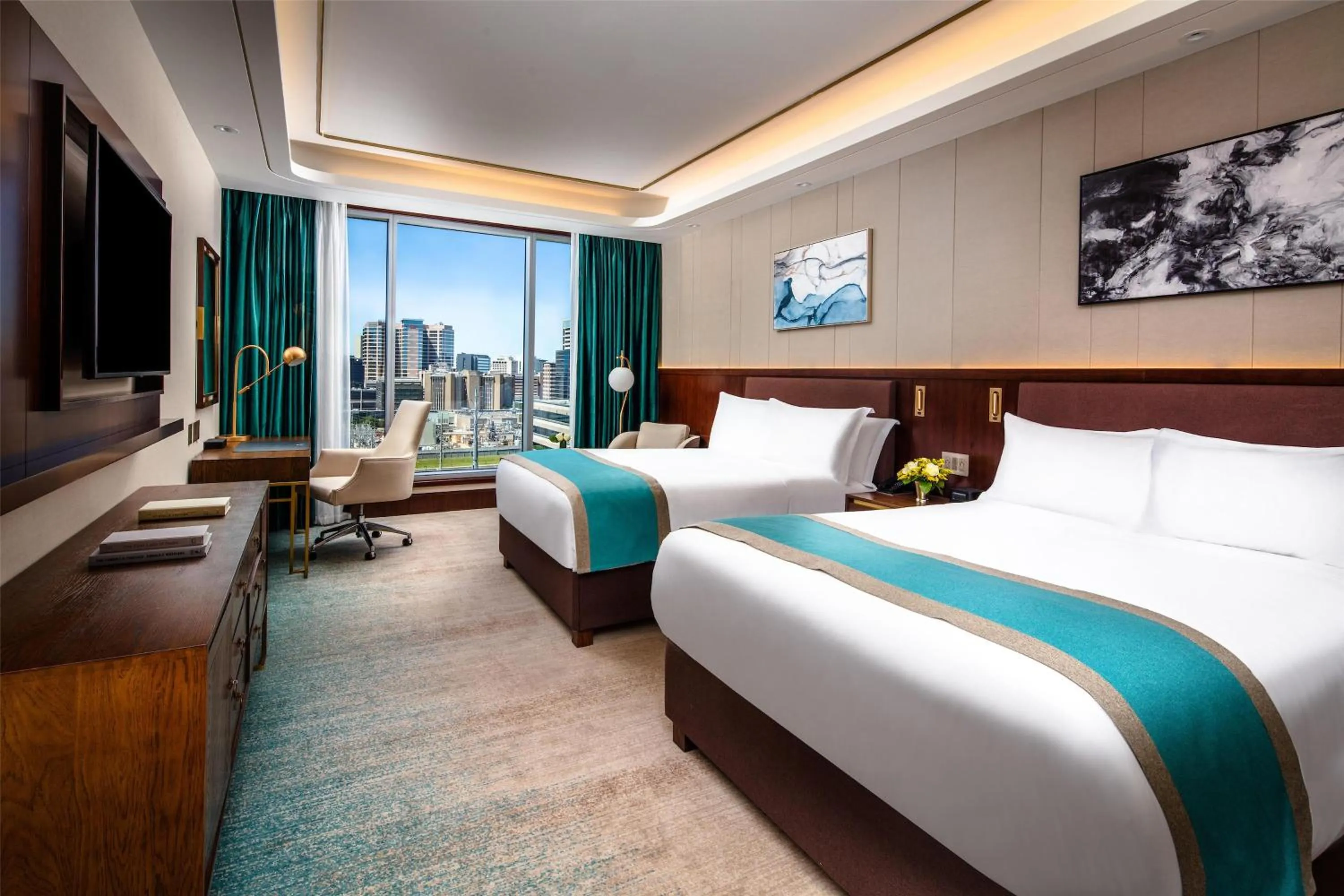 Bed in Blossom Hotel Houston, Curio Collection by Hilton