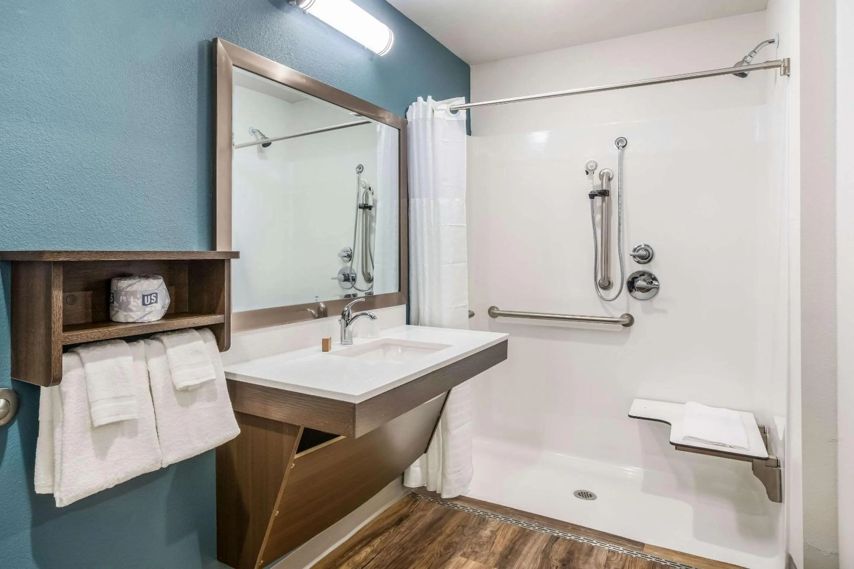 Shower in WoodSpring Suites Atlanta Newnan