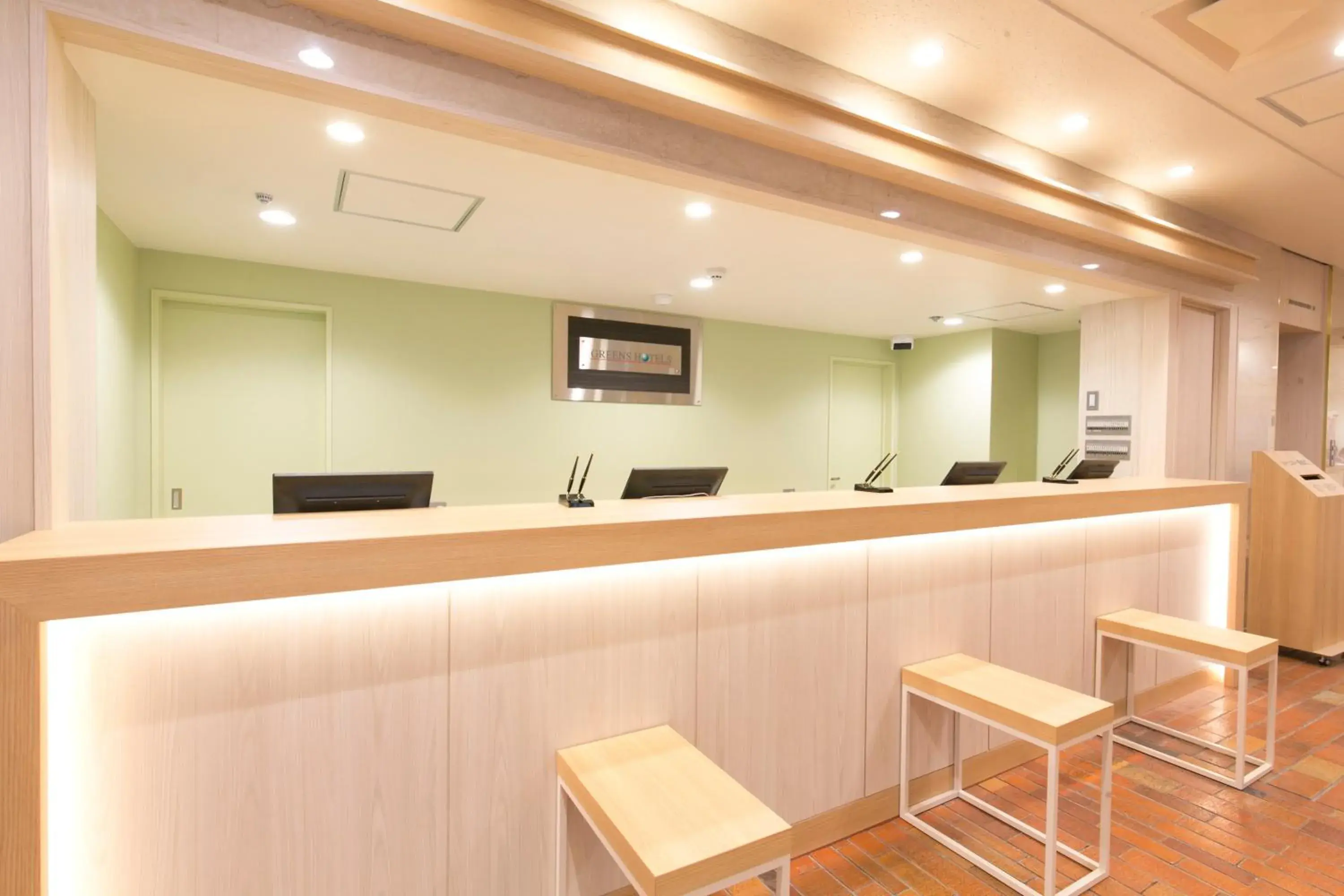 Lobby or reception in Hotel S-Plus Hiroshima Peace Park Lobby or reception in Hotel S-Plus Hiroshima Peace Park