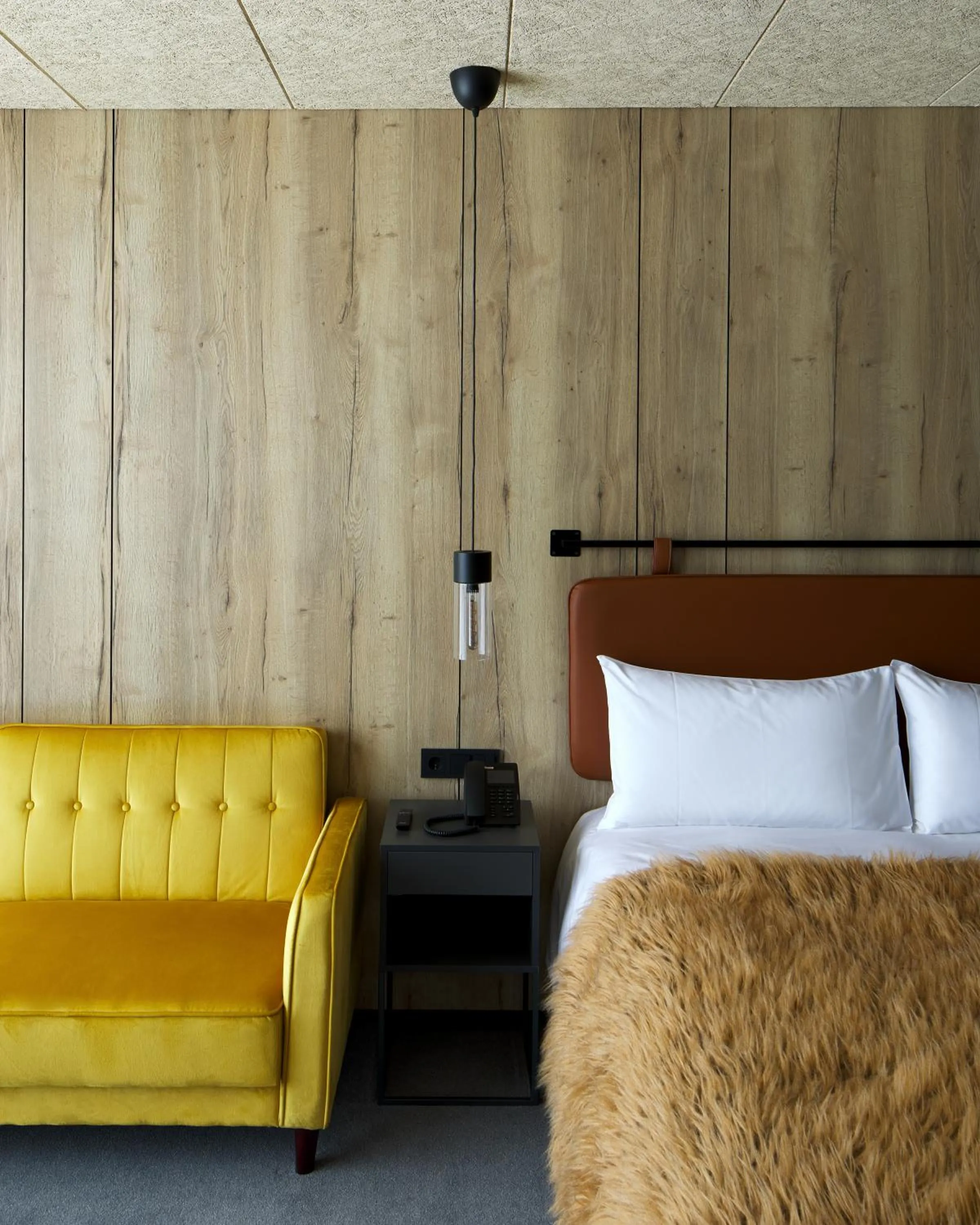 Bed in Tenir Eco Hotel, Shymbulak Mountain Resort