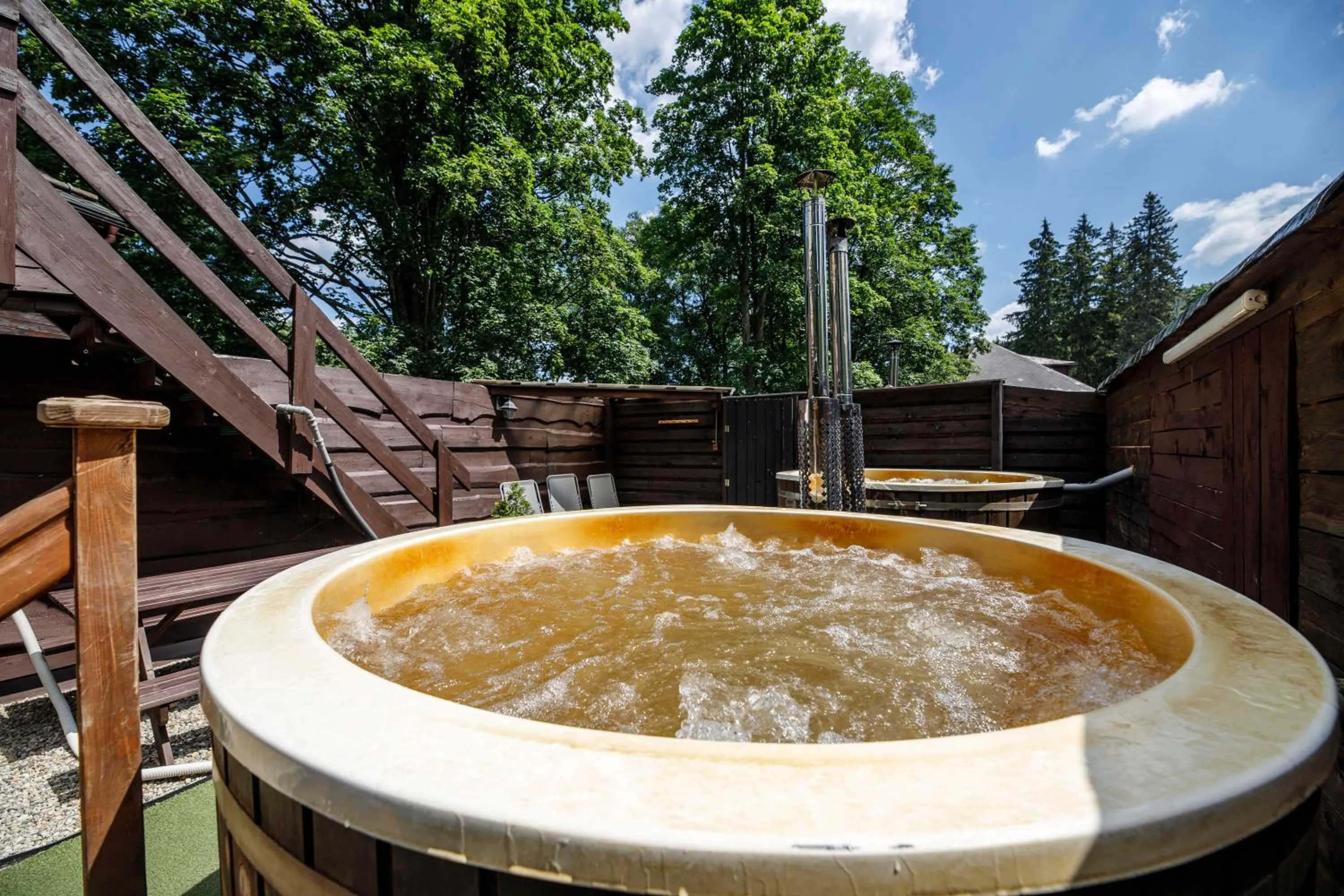 Hot Tub in Hotel Džbán