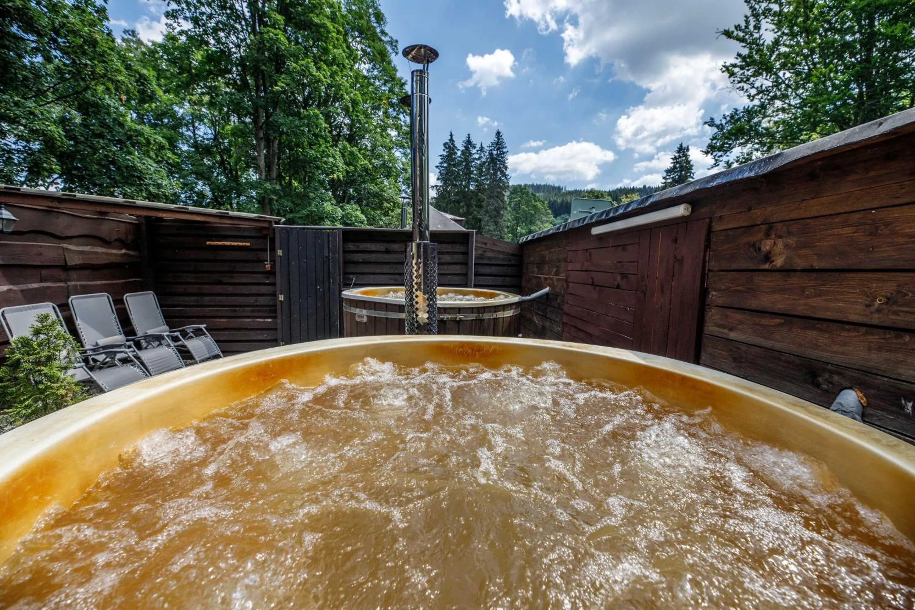 Hot Tub in Hotel Džbán