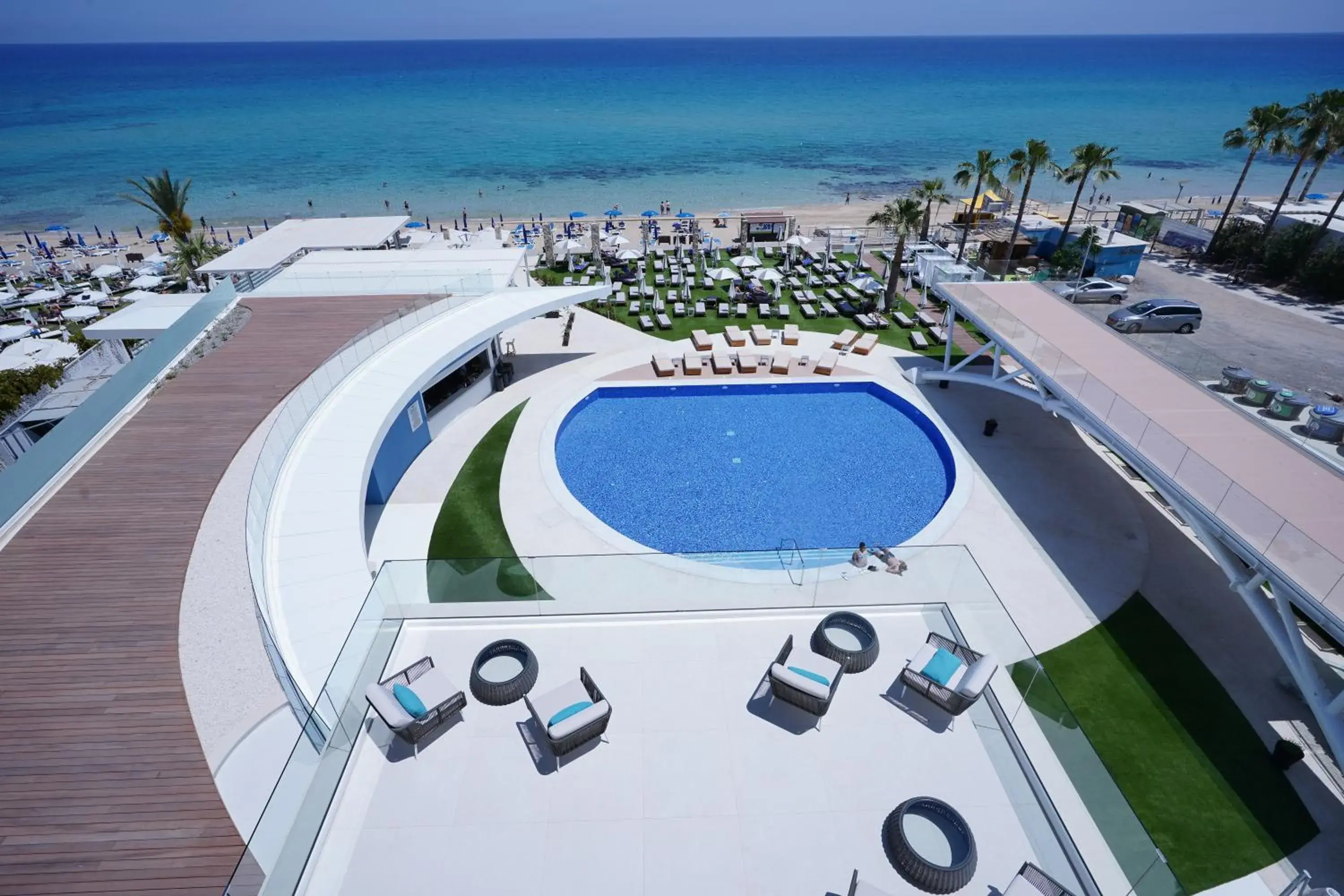 Bird's eye view in Flamingo Paradise Beach Hotel - Adults Only Bird's eye view in Flamingo Paradise Beach Hotel - Adults Only