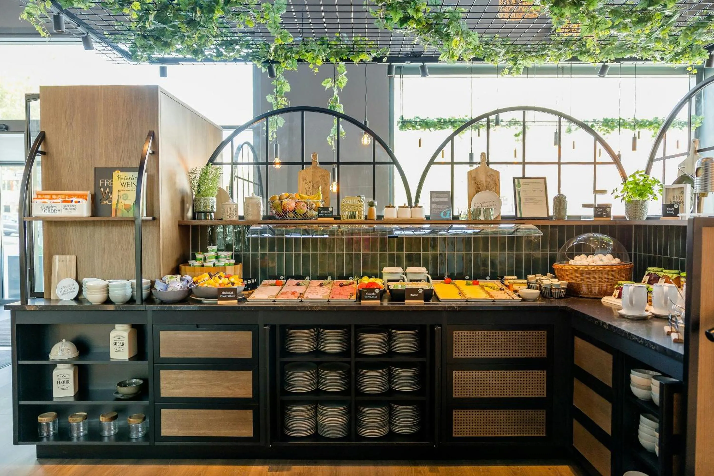 Buffet breakfast in Motel One Wiesbaden