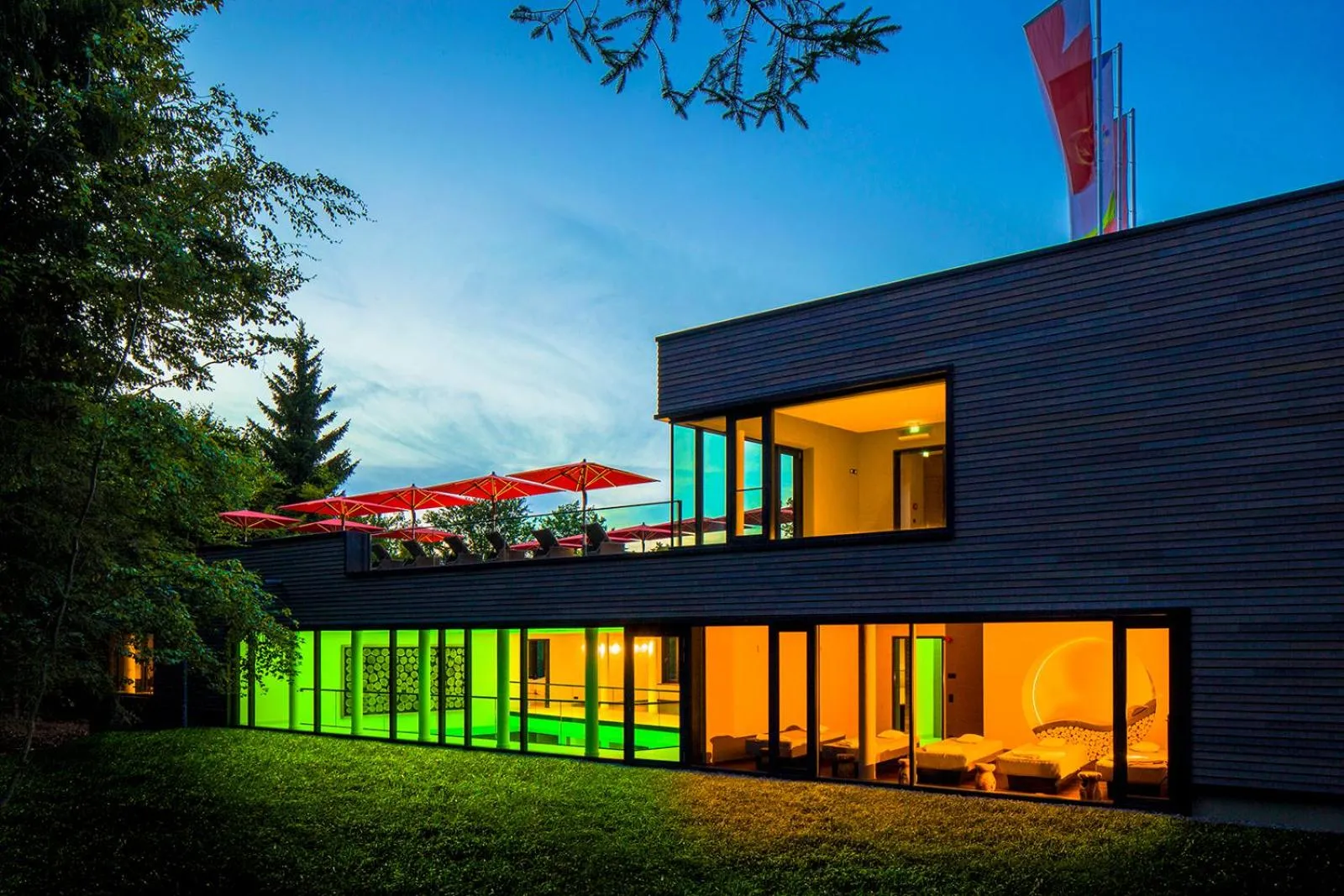 Pool view in Naturresort & Spa Schindelbruch