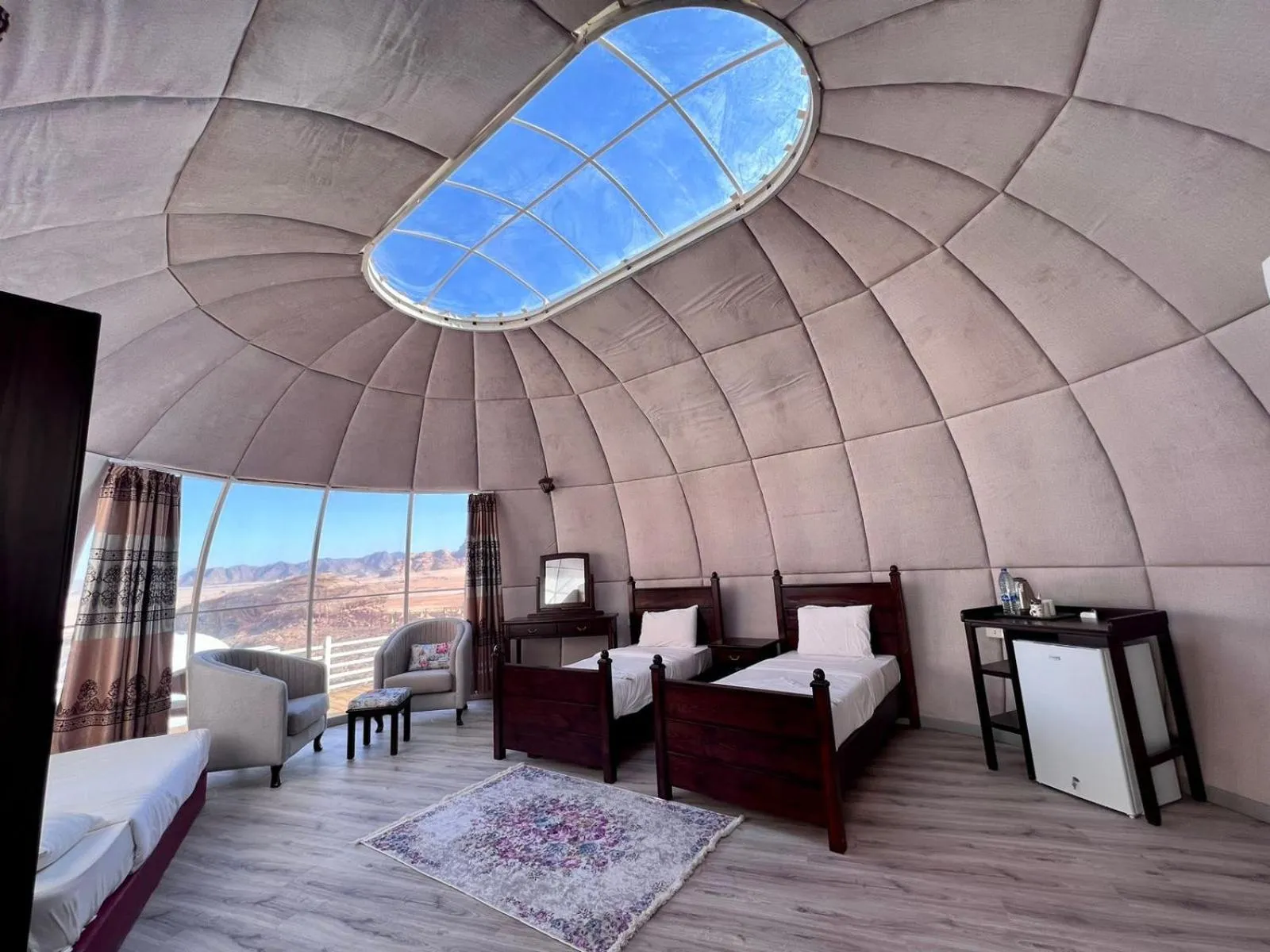 Natural landscape, Bed in Rum Oasis Luxury Camp