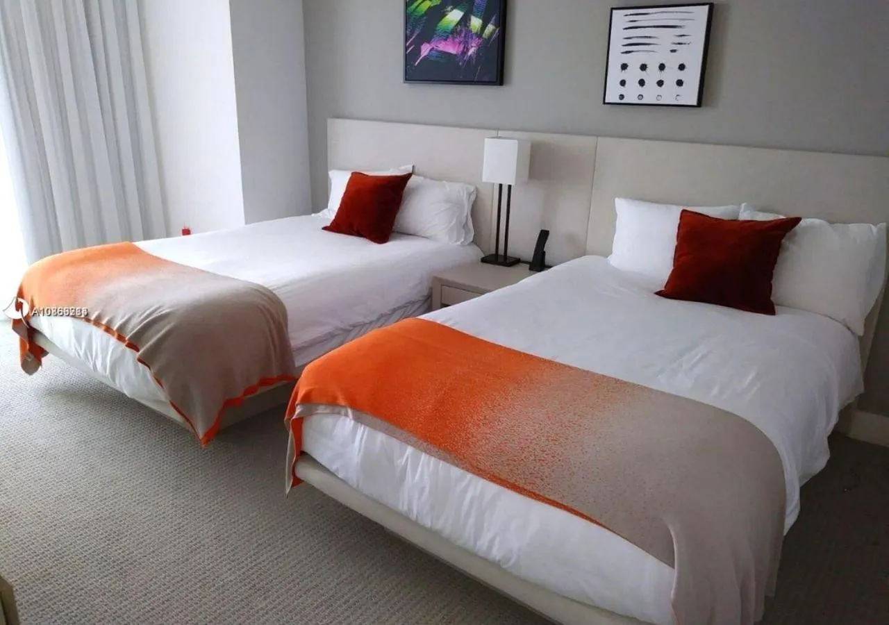 Bed in Hyde Resorts on Miami Hollywood by MRA