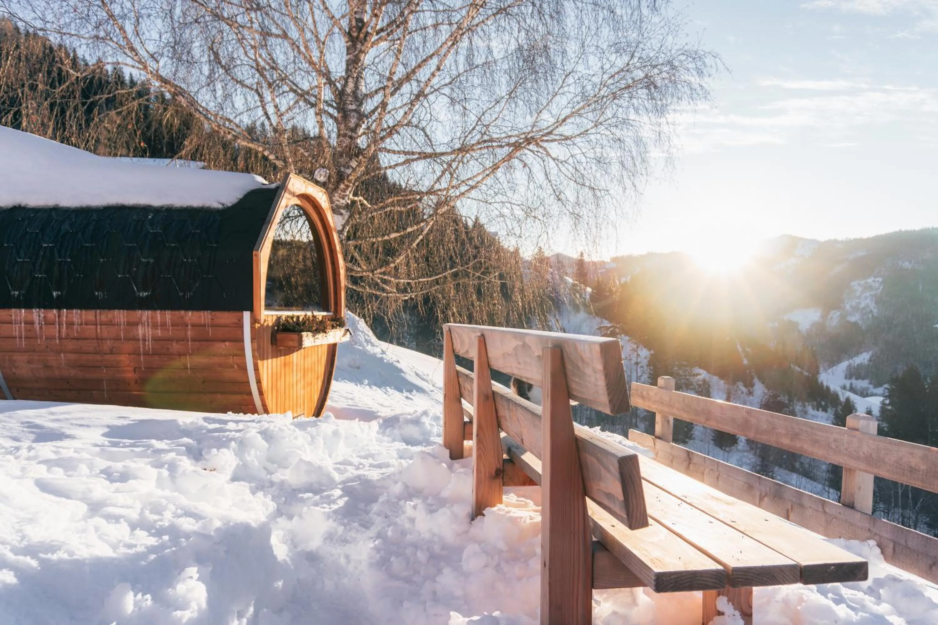 Sauna in Gut Stein Panoramalodge
