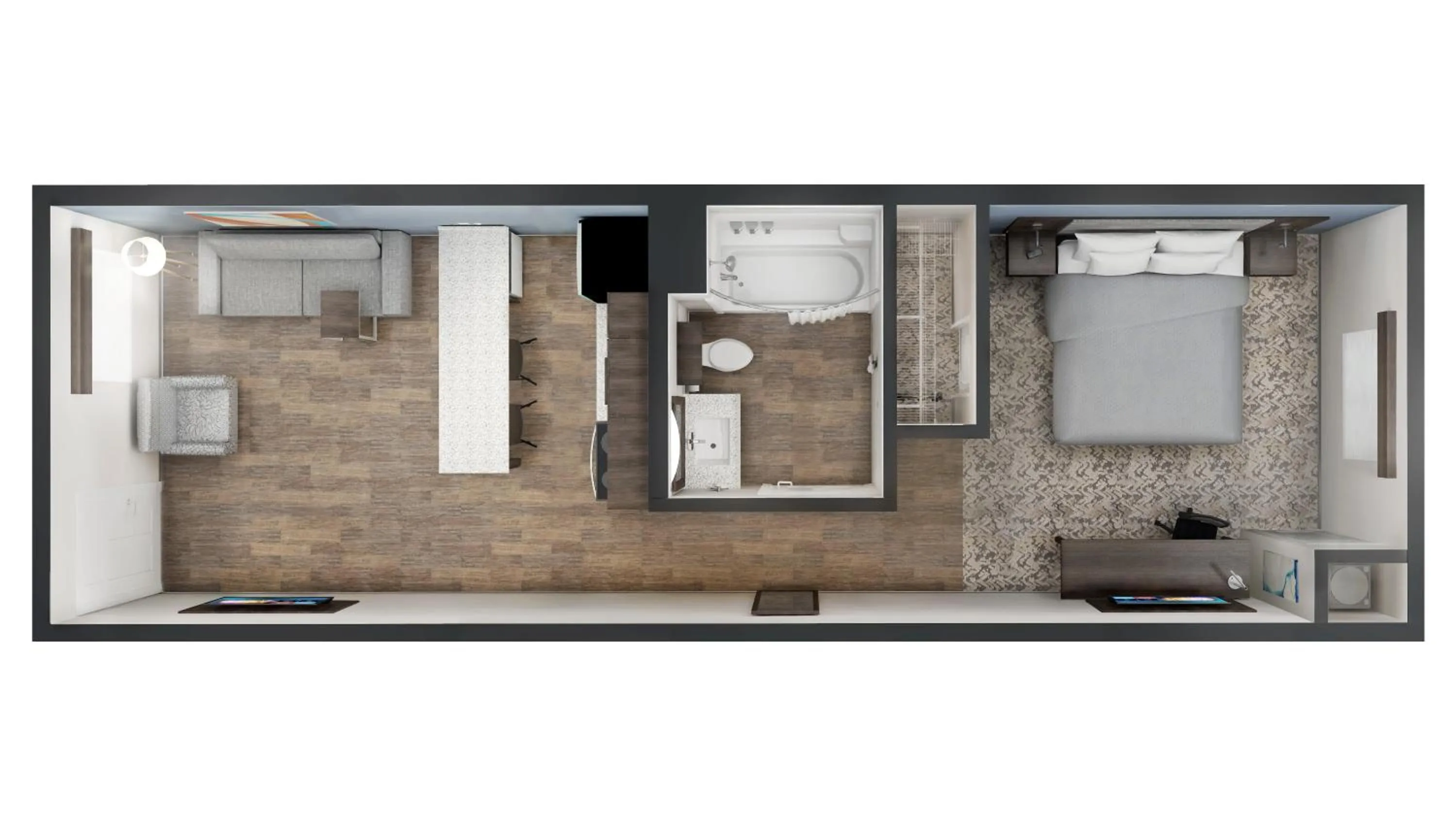 Floor plan in stayAPT Suites Chattanooga-Ooltewah/VW
