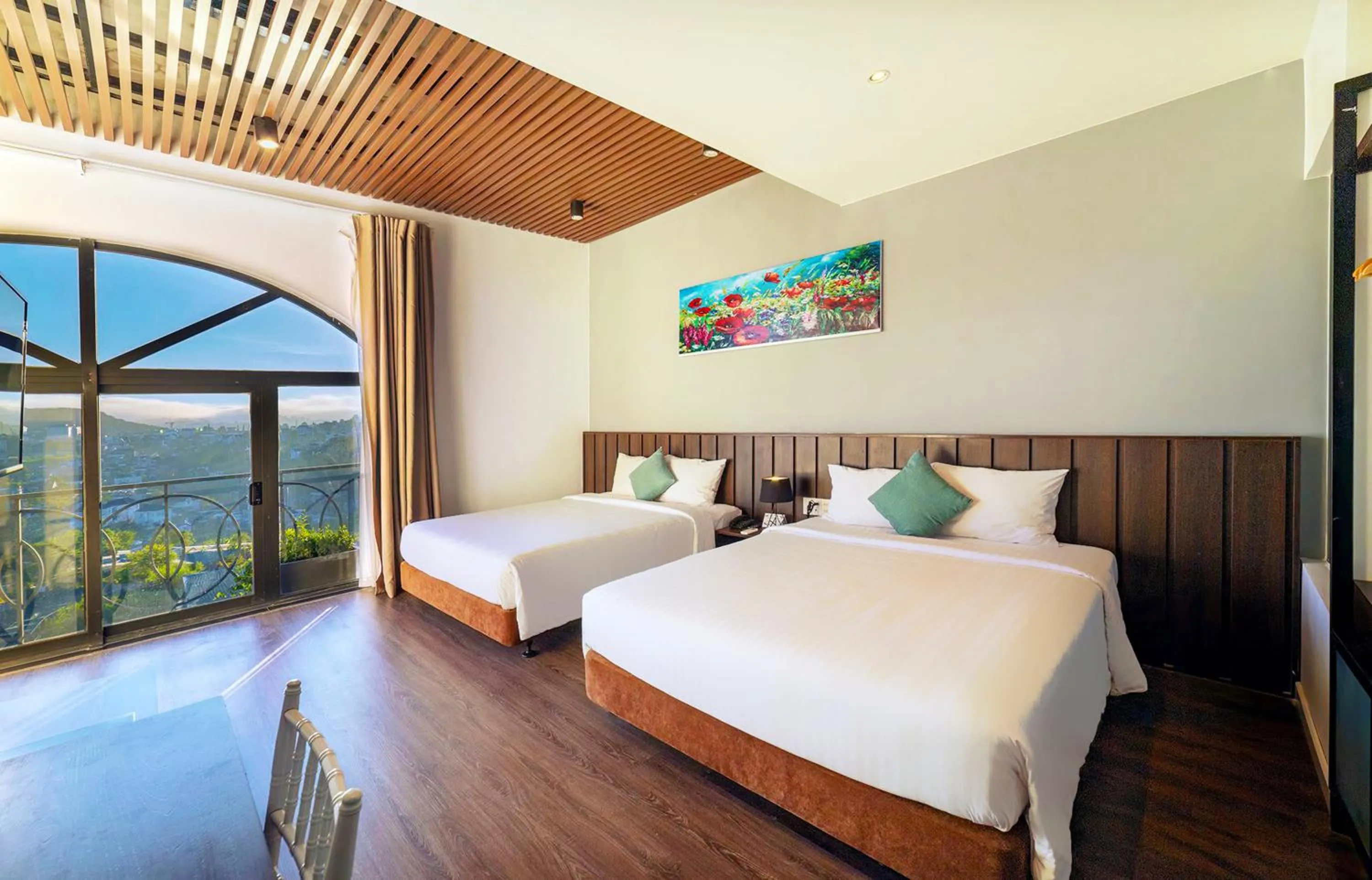 Natural landscape, Bed in Stillus Boutique Hotel Dalat