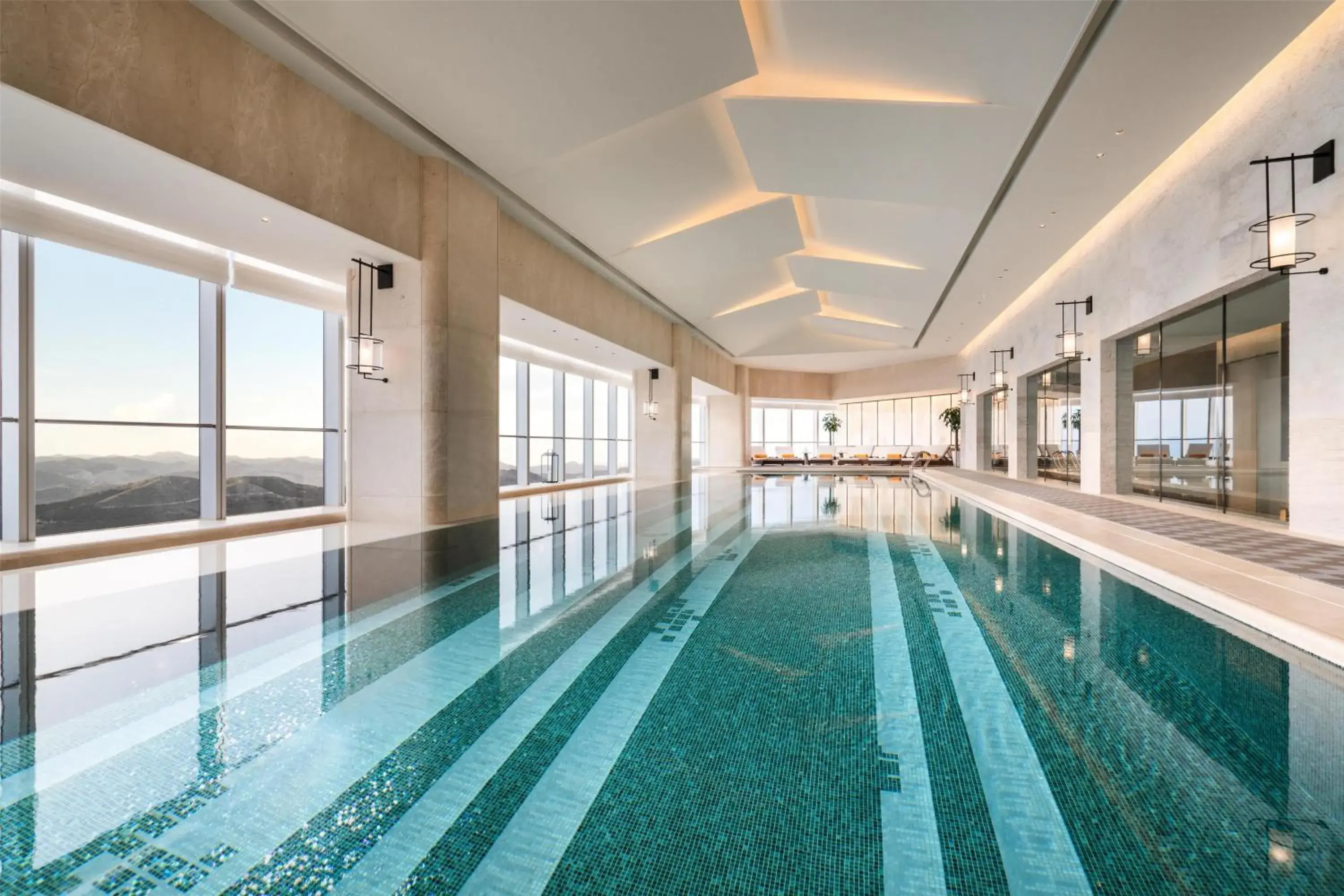 Pool view in Kempinski Hotel Jinan Pool view in Kempinski Hotel Jinan