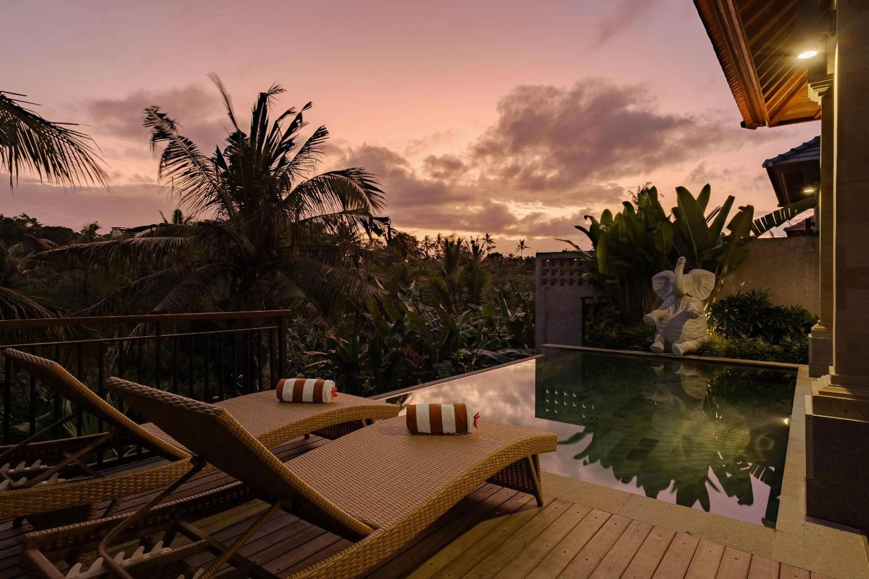 Pool view in Yanyan Resort Ubud