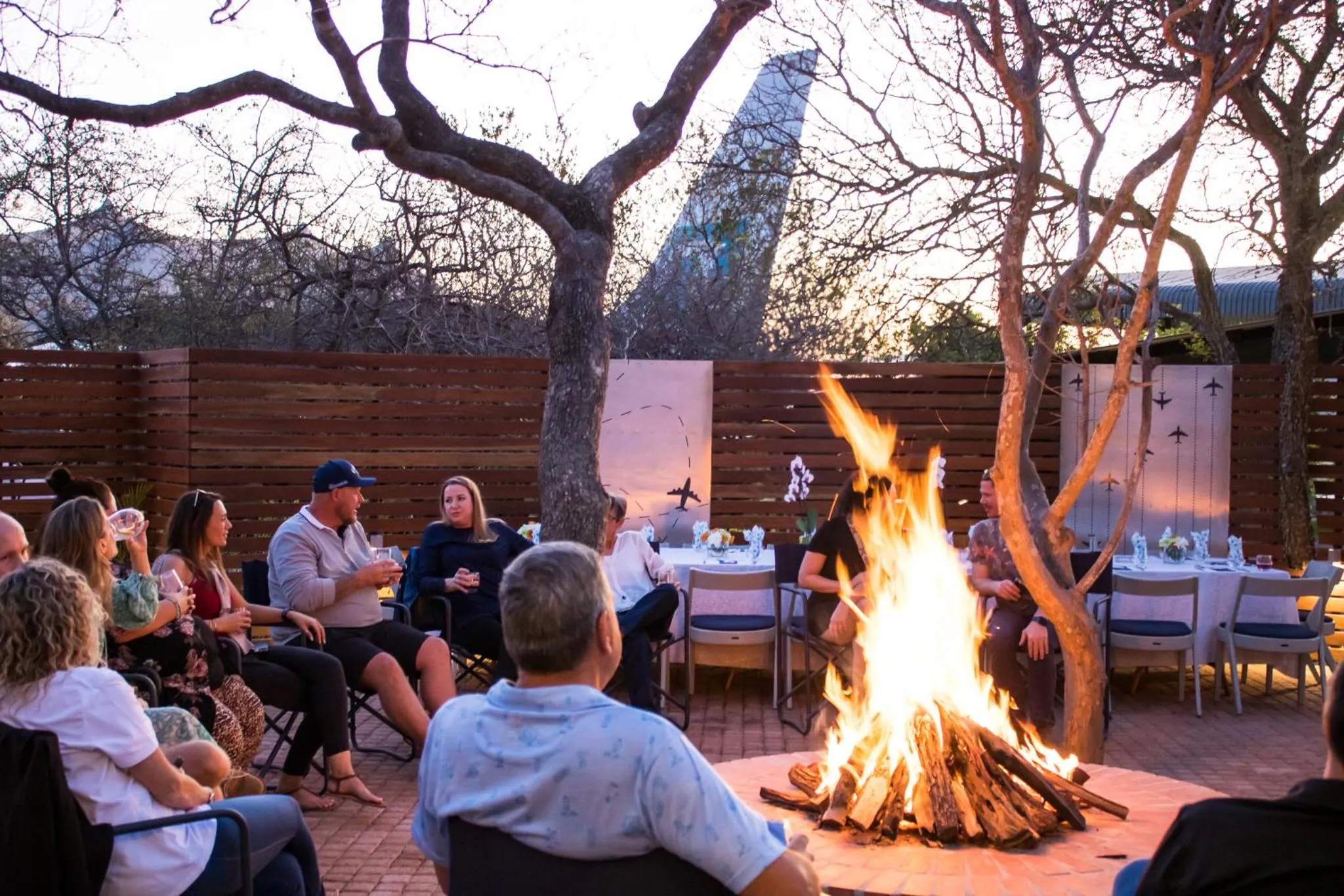 fireplace in Aerotel