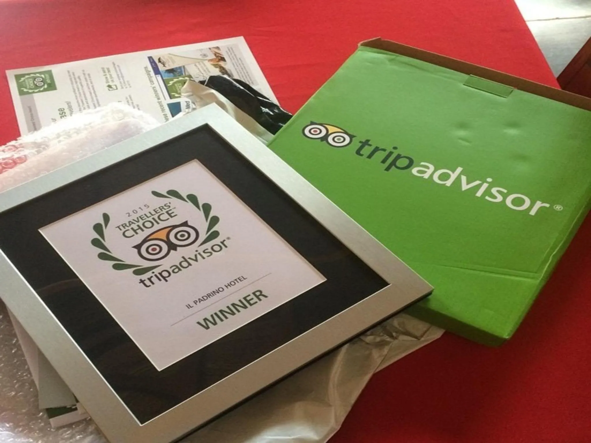 Certificate/Award in Hotel il Padrino