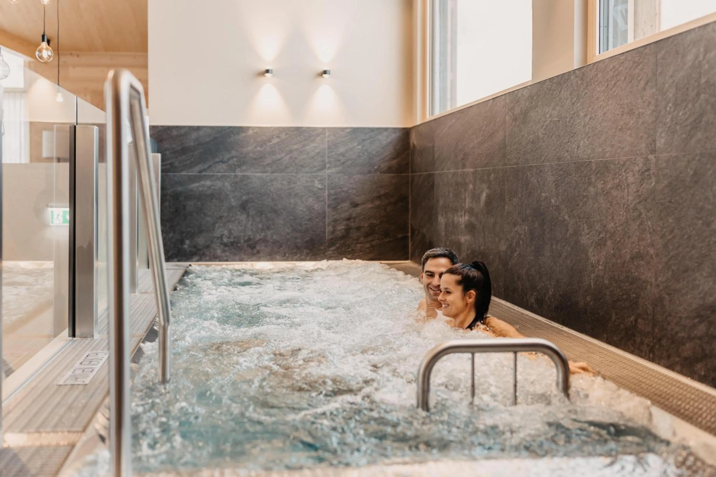 Hot Tub in Hofgut Apartment & Lifestyle Resort Wagrain