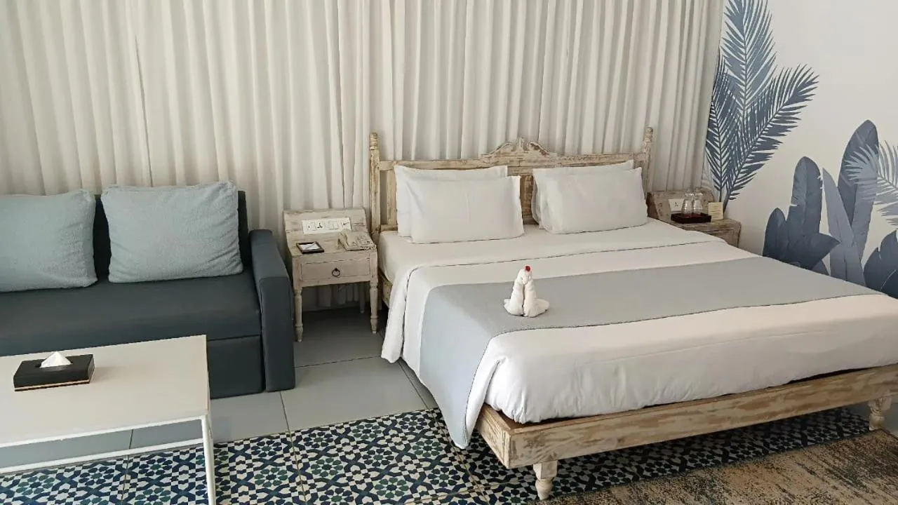 View (from property/room), Bed in The Fern Seaside Luxurious Tent Resort Daman