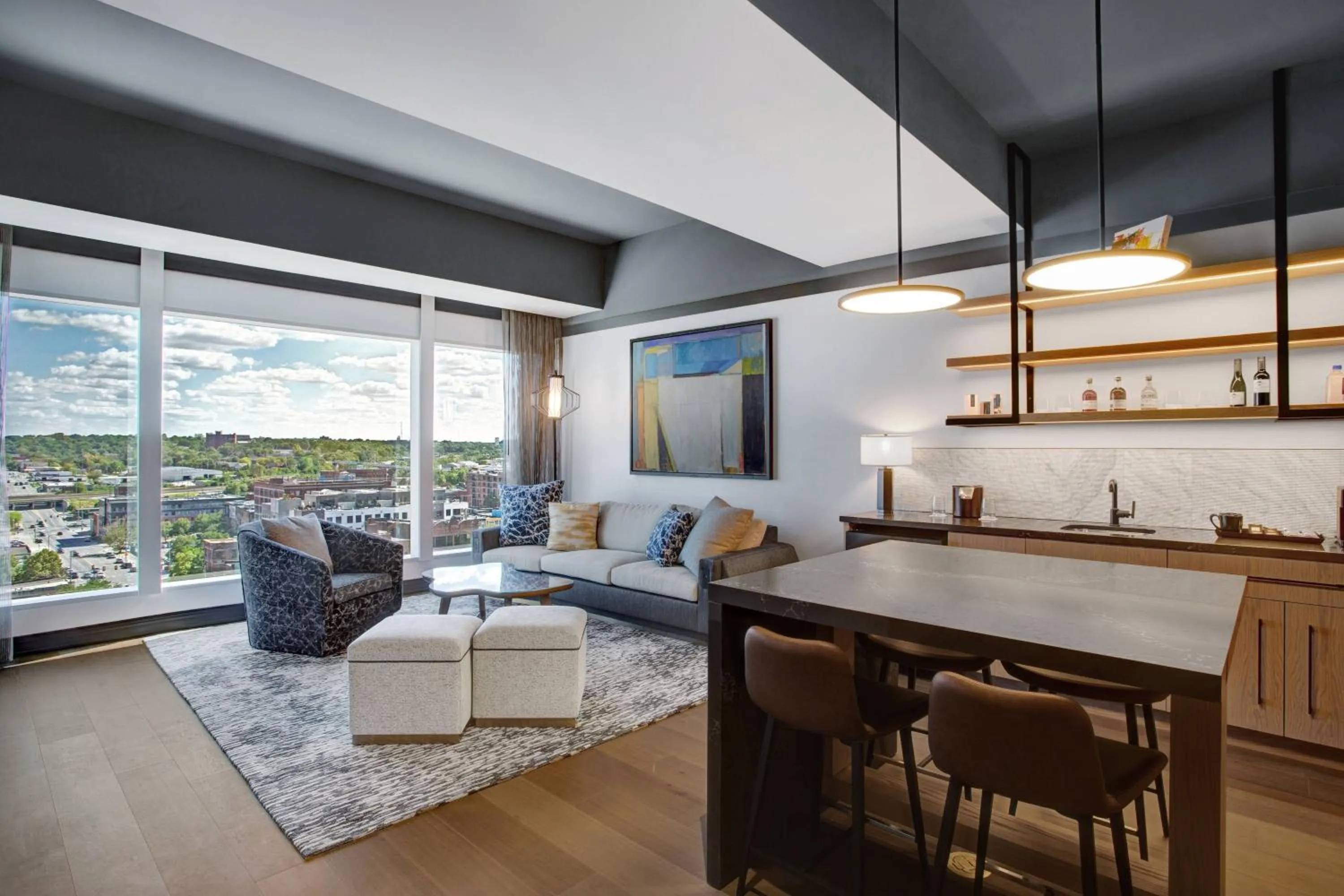 Living room in The Farnam, Autograph Collection