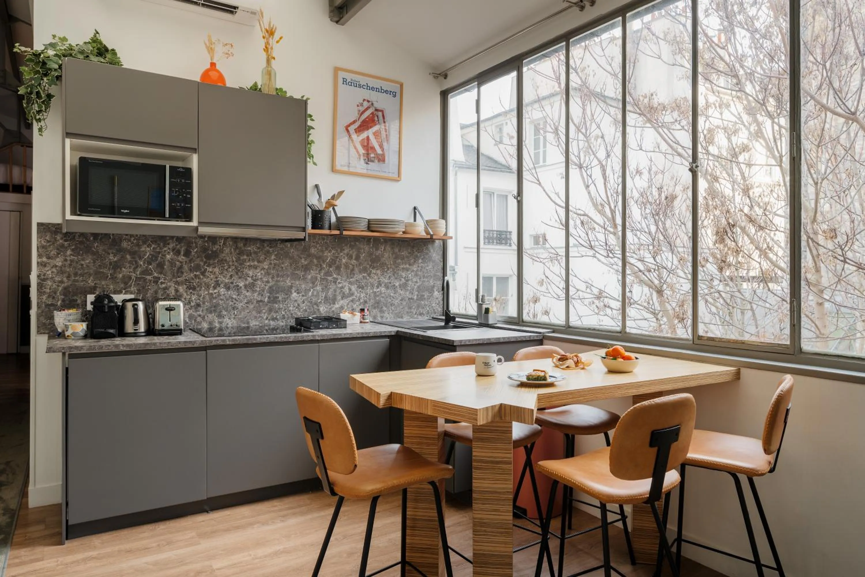 Kitchen or kitchenette in Edgar Suites Martyrs - Loft