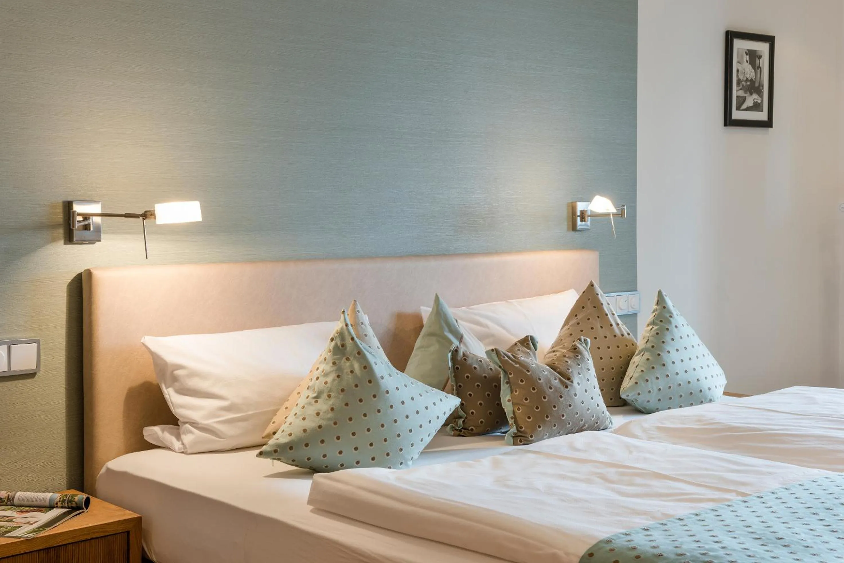 Decorative detail, Bed in Der Westerhof Hotel