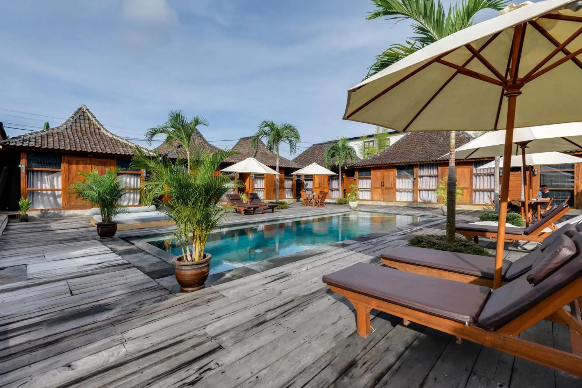 Pool view in Turtle Villas, Canggu Managed by Manara Pool view in Turtle Villas, Canggu Managed by Manara