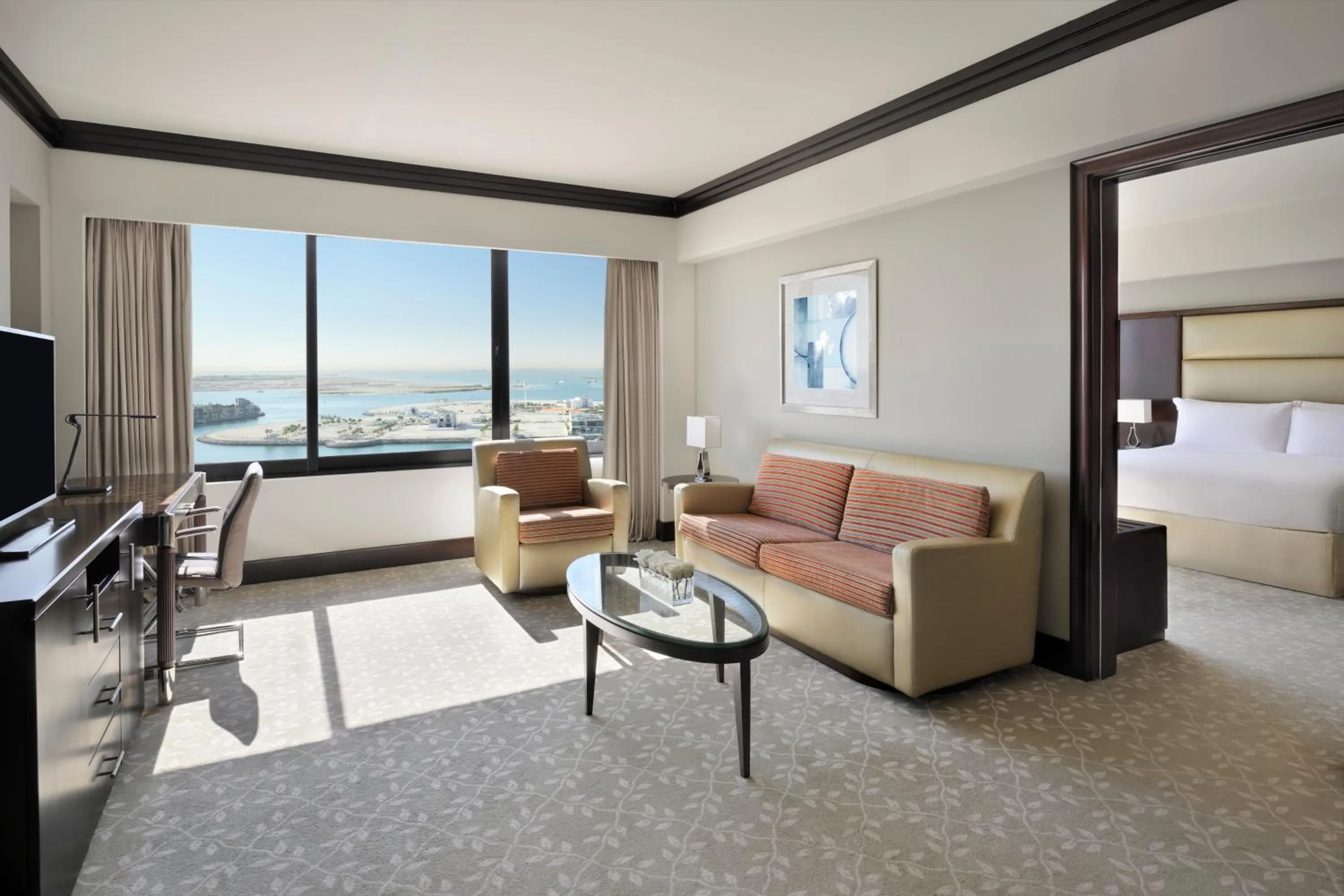 Living room, Bed in InterContinental Abu Dhabi by IHG