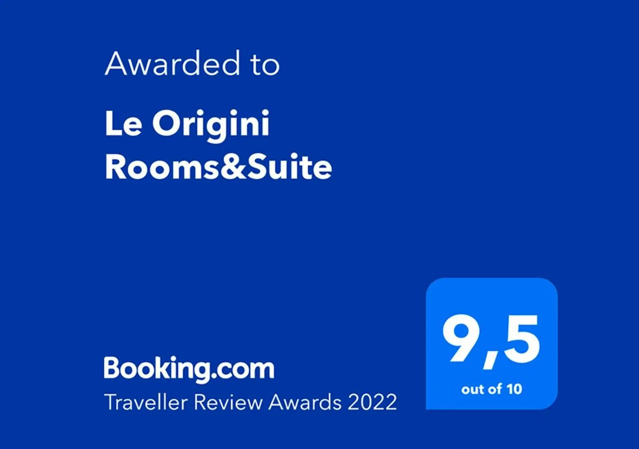 Certificate/Award in Le Origini Rooms&Suite