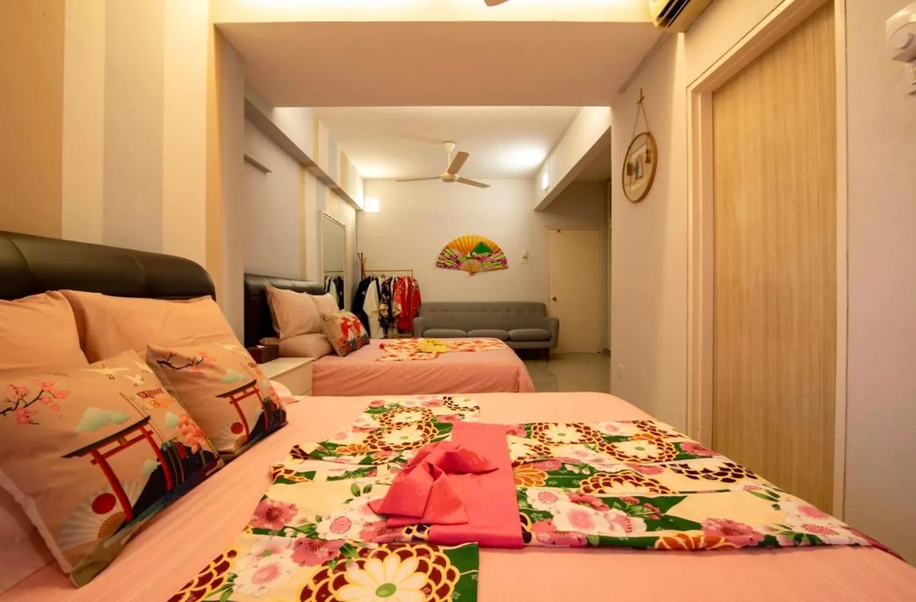 Bed in Fahrenheit88-Japan Theme Bukit Bintang Kuala Lumpur 2R2B 6Pax