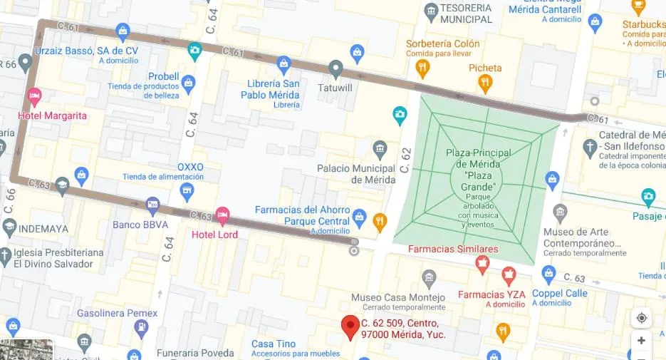 Parking in Hotel La Catedral Mérida