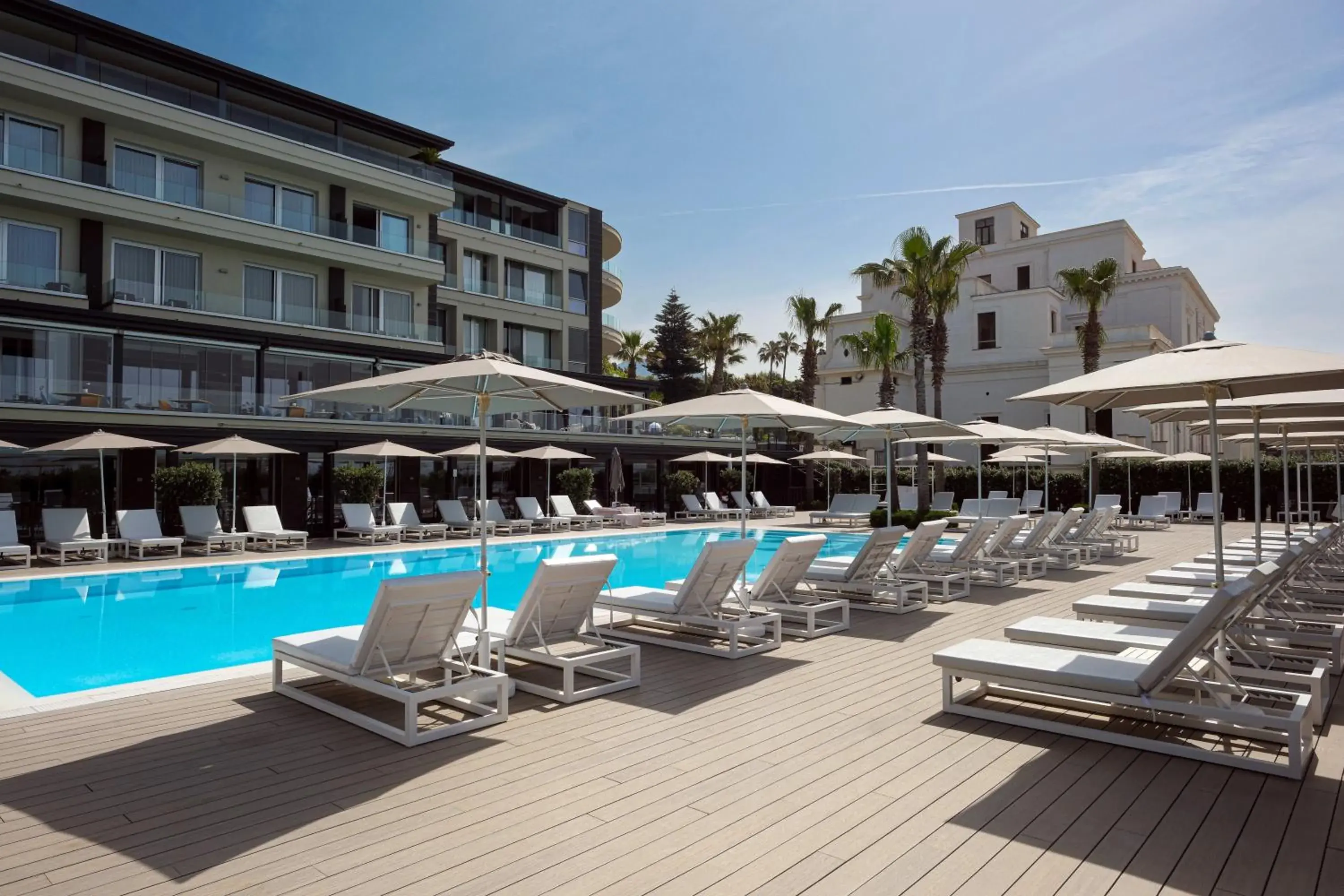 Pool view in Hotel & Resort Tre Fontane Luxury Pool view in Hotel & Resort Tre Fontane Luxury