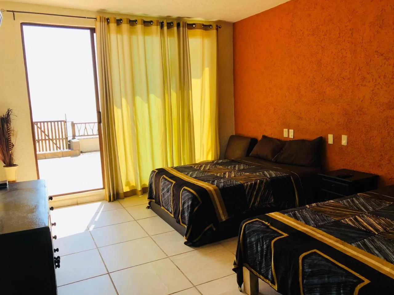 Bed in Bungalows La Perla Playa Azul