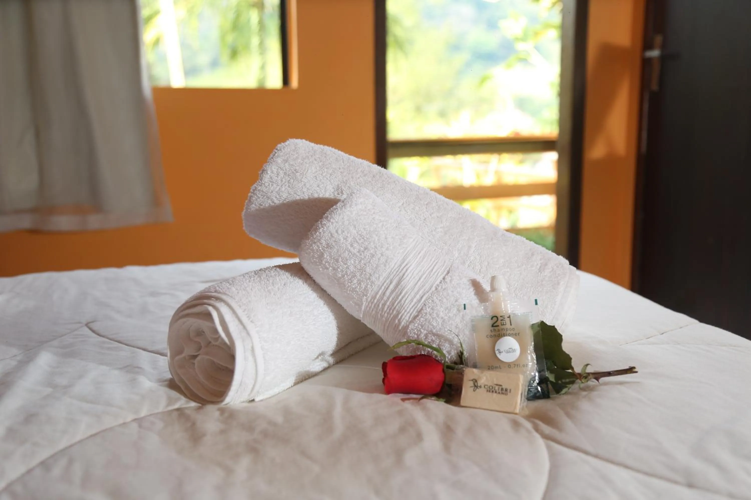 Decorative detail, Bed in Pousada Colibri Serrano