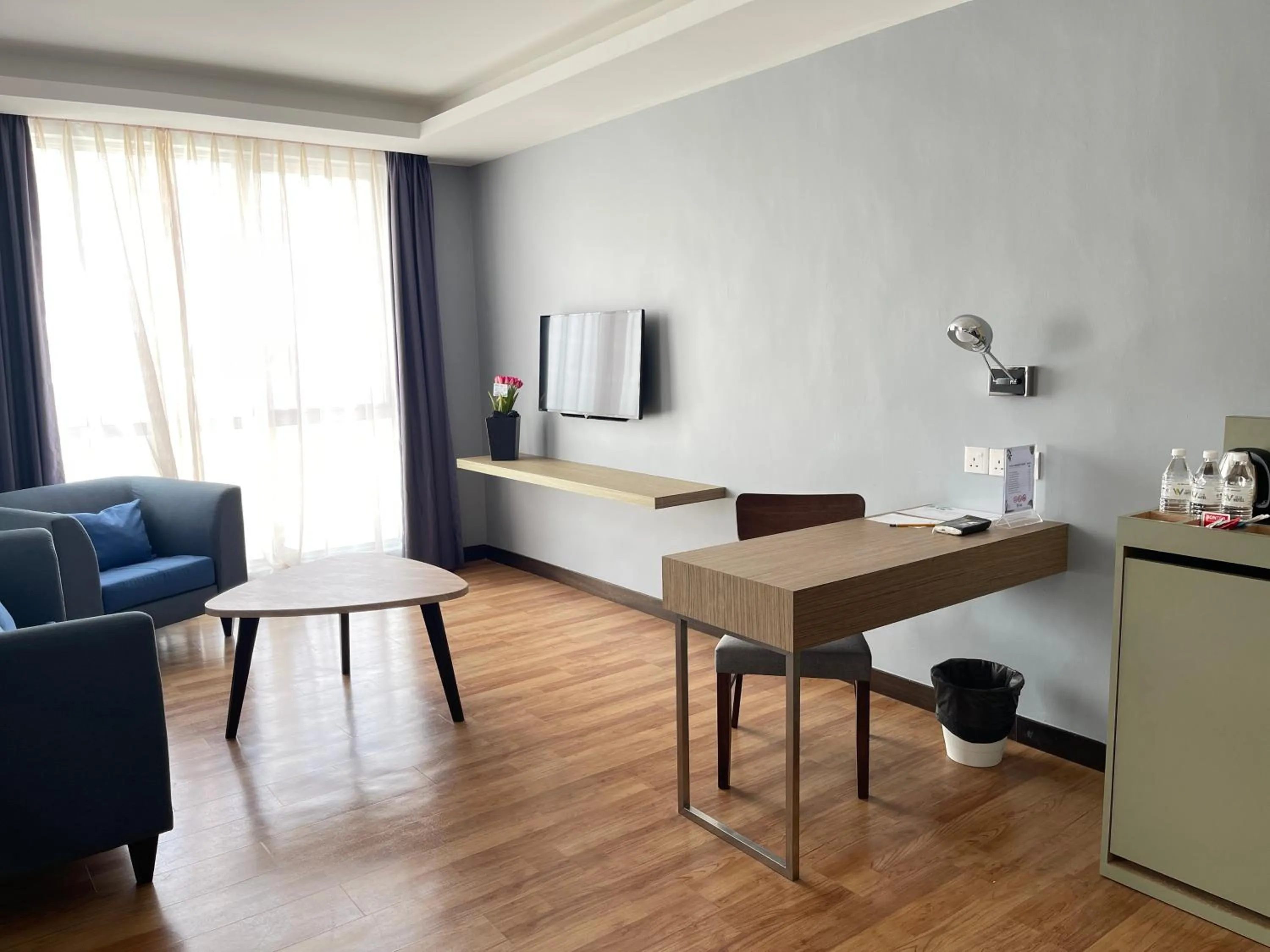 Seating area in Win Hotel