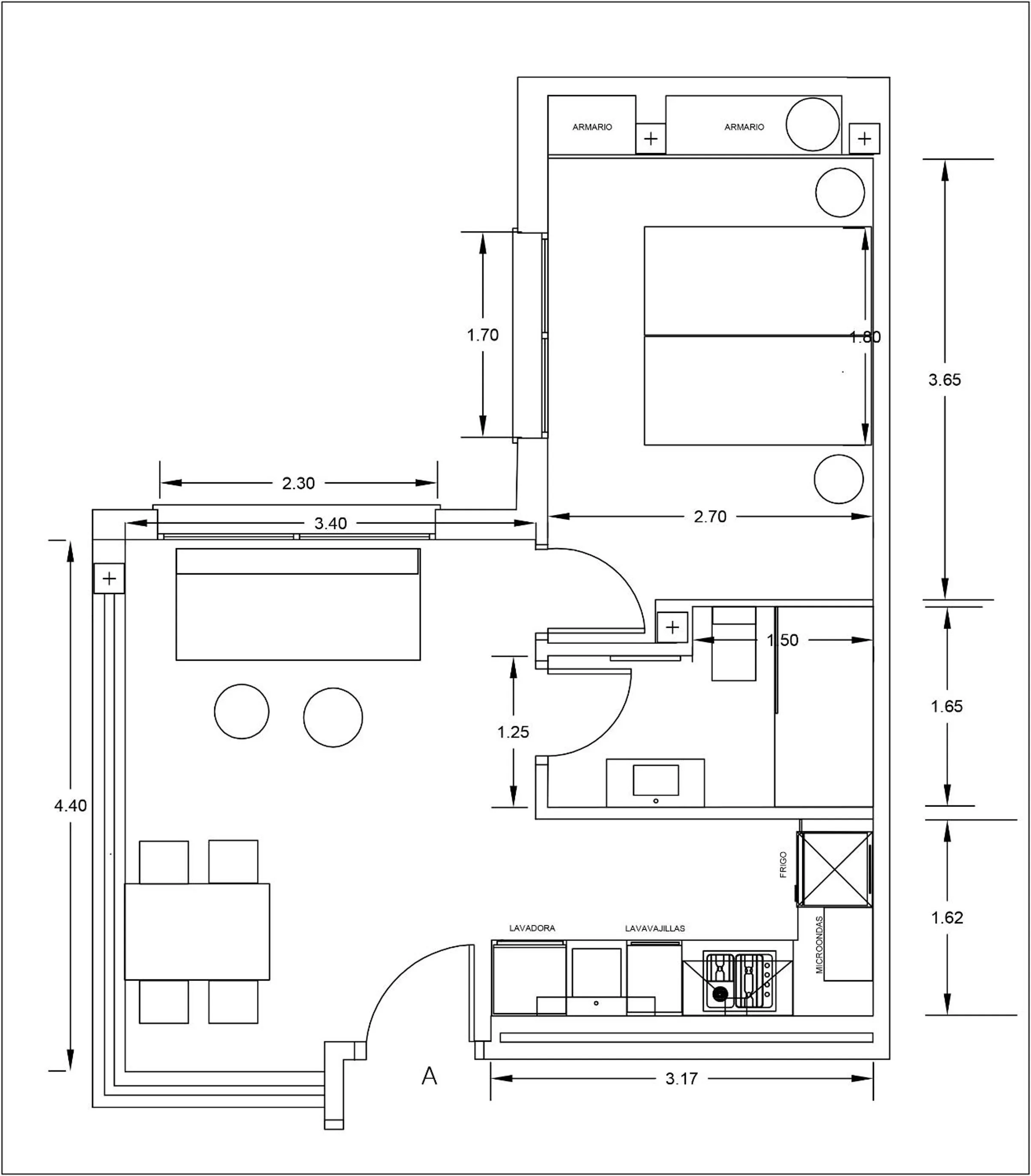 Floor plan in Sea to Sky Suites - Mijas Pueblo