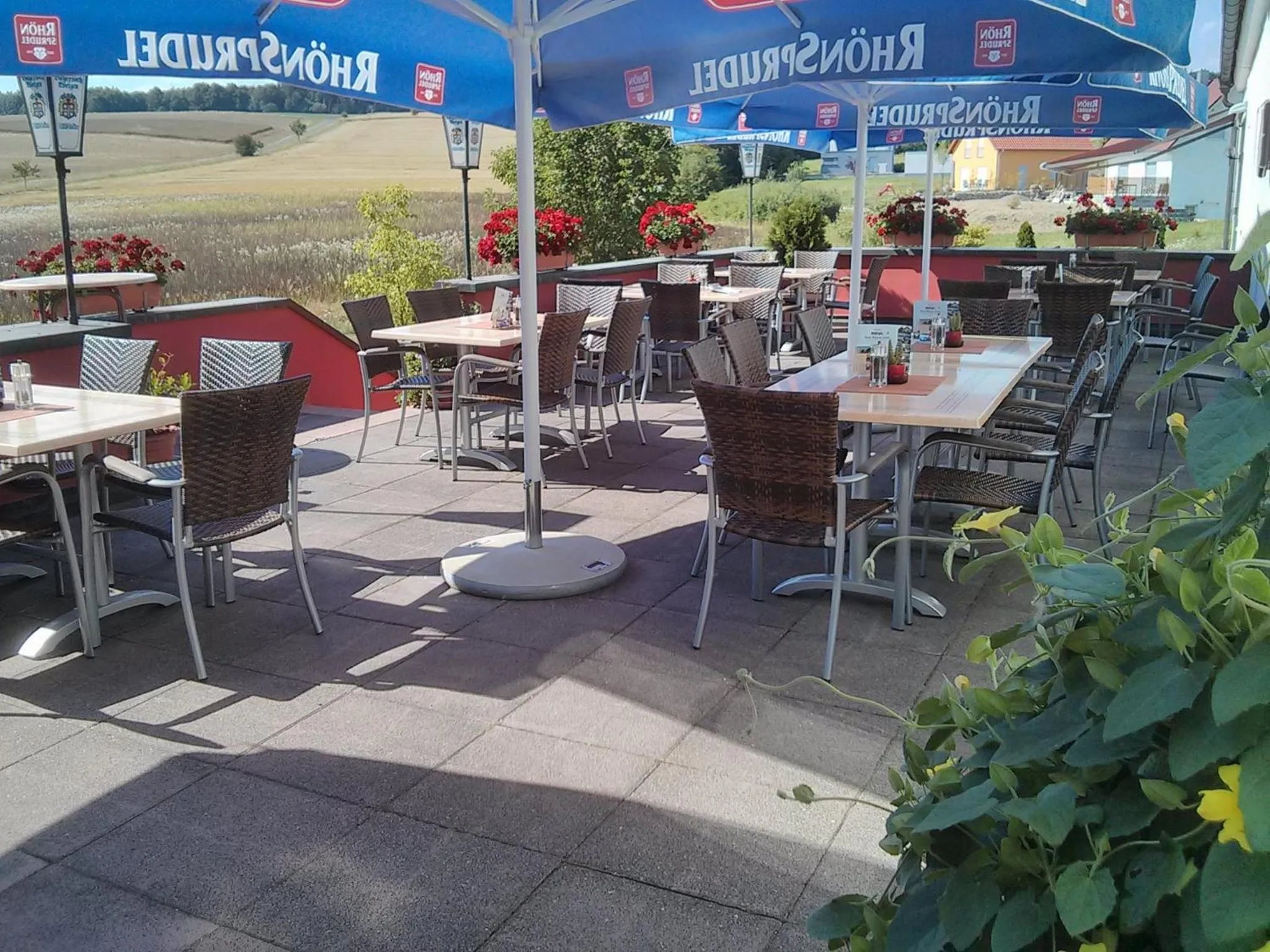Patio in Hotel Rhöner Land Garni - Bed & Breakfast