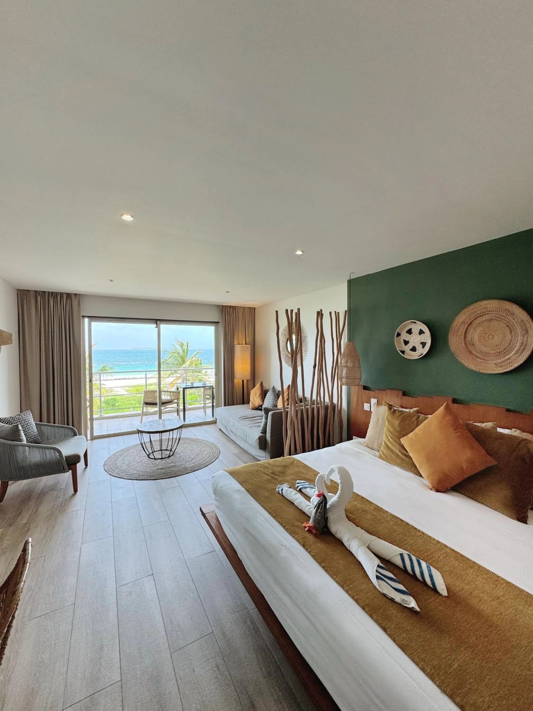 Bed in Orient Beach Hotel