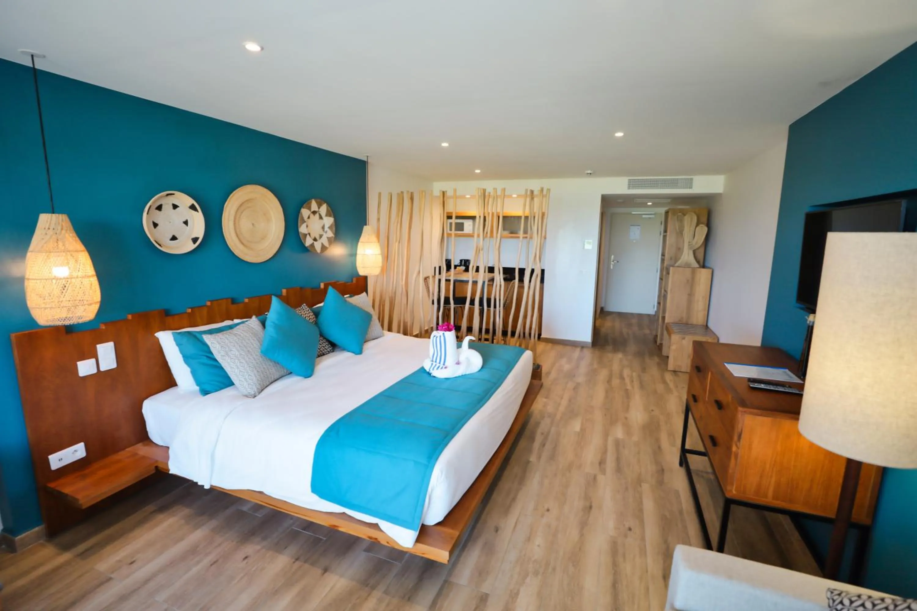 Bed in Orient Beach Hotel