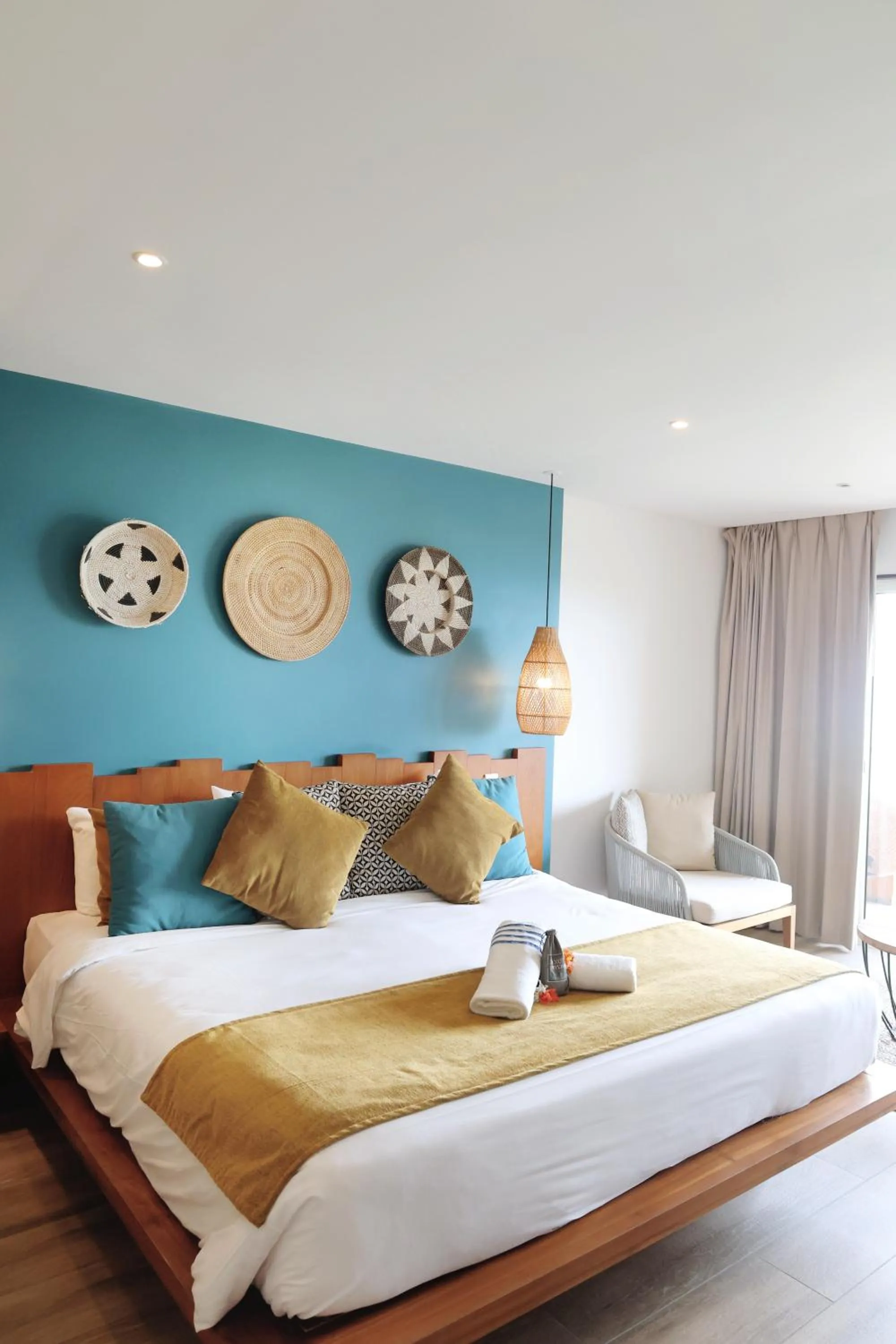 Bed in Orient Beach Hotel