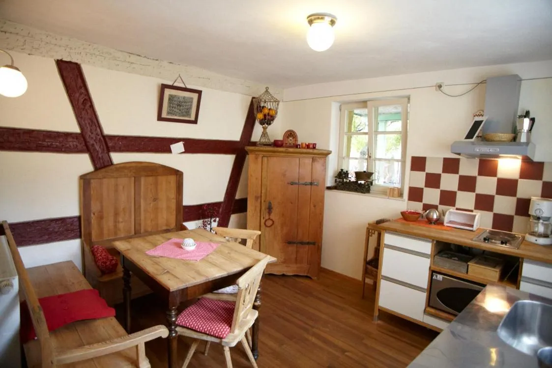 Kitchen or kitchenette in Gästehaus Alter Graben 8