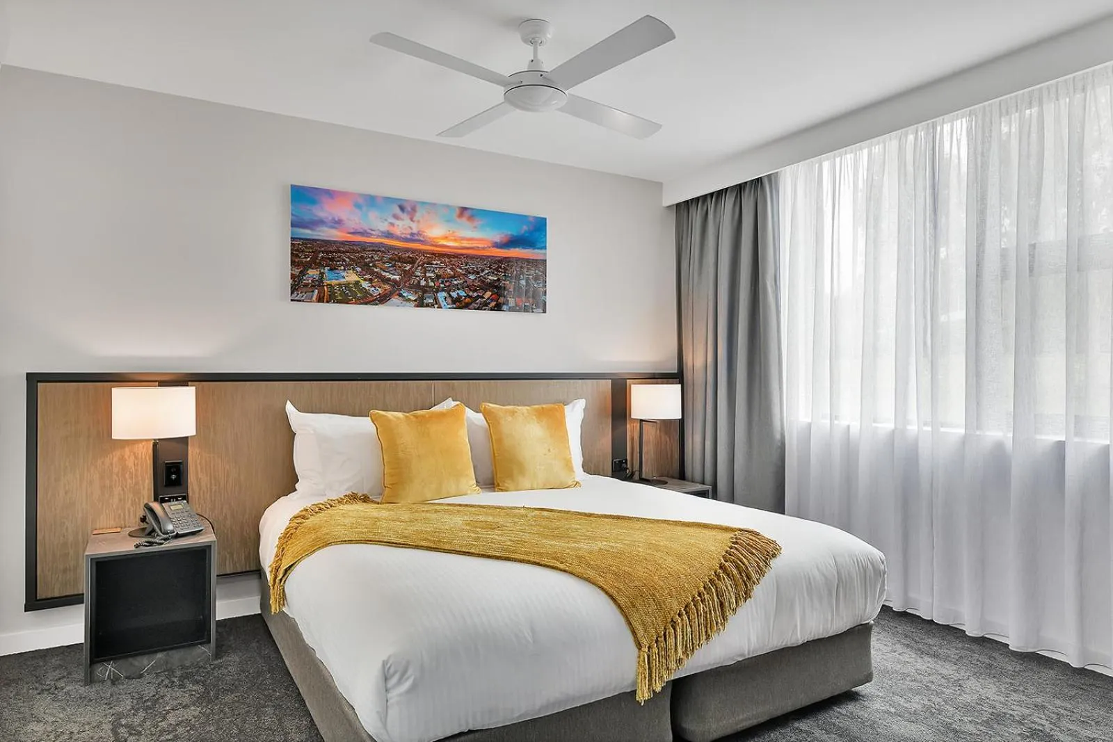 Bedroom, Bed in The Remington Orange