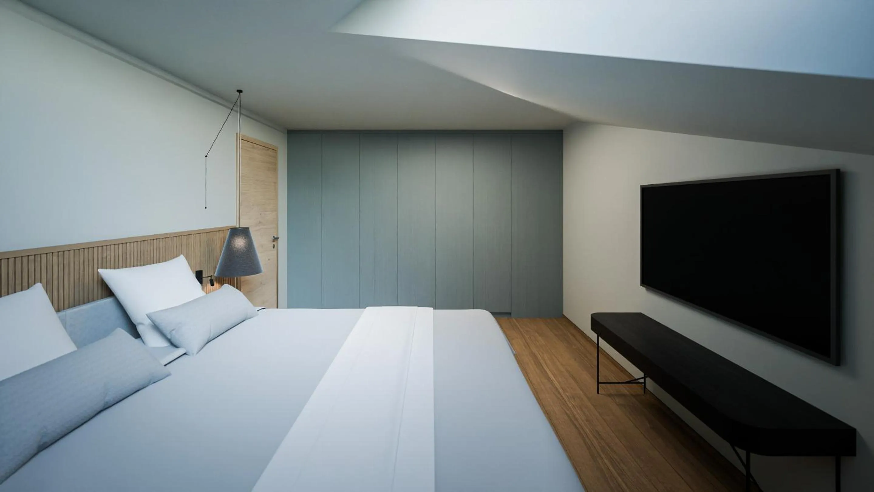 Bed in Hotel Rosatsch