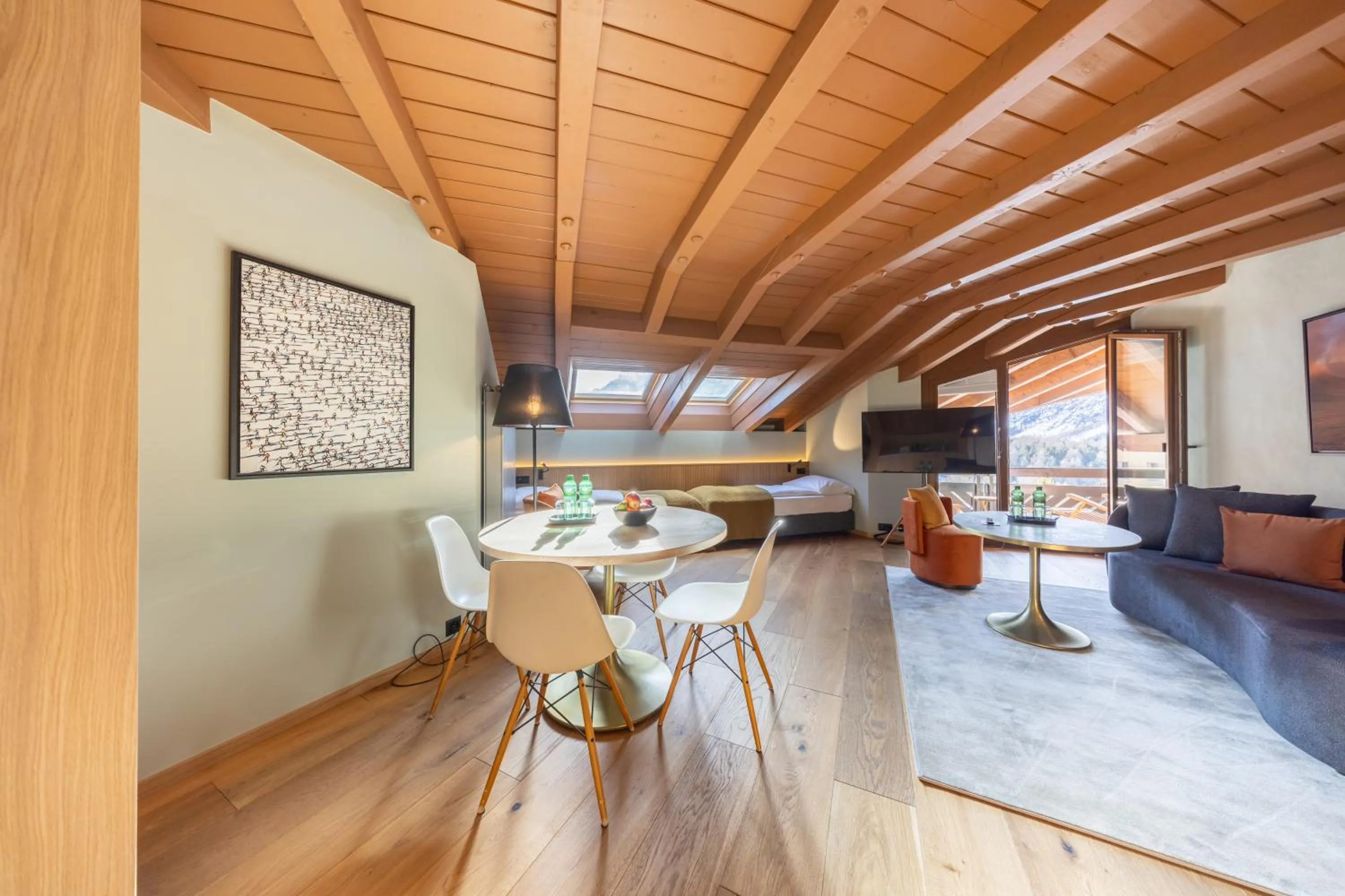 Dining area in Hotel Rosatsch