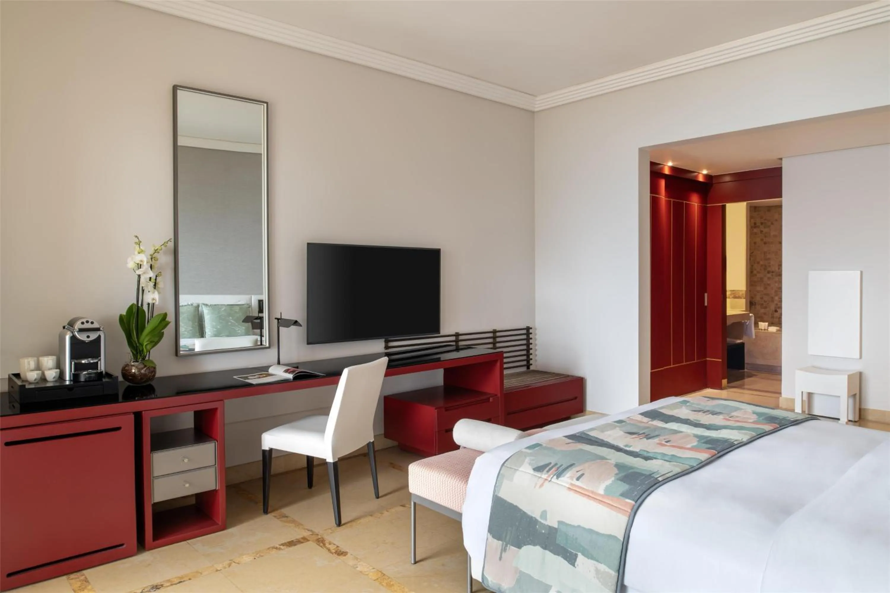 Bedroom, Bed in Kempinski Hotel Ishtar Dead Sea