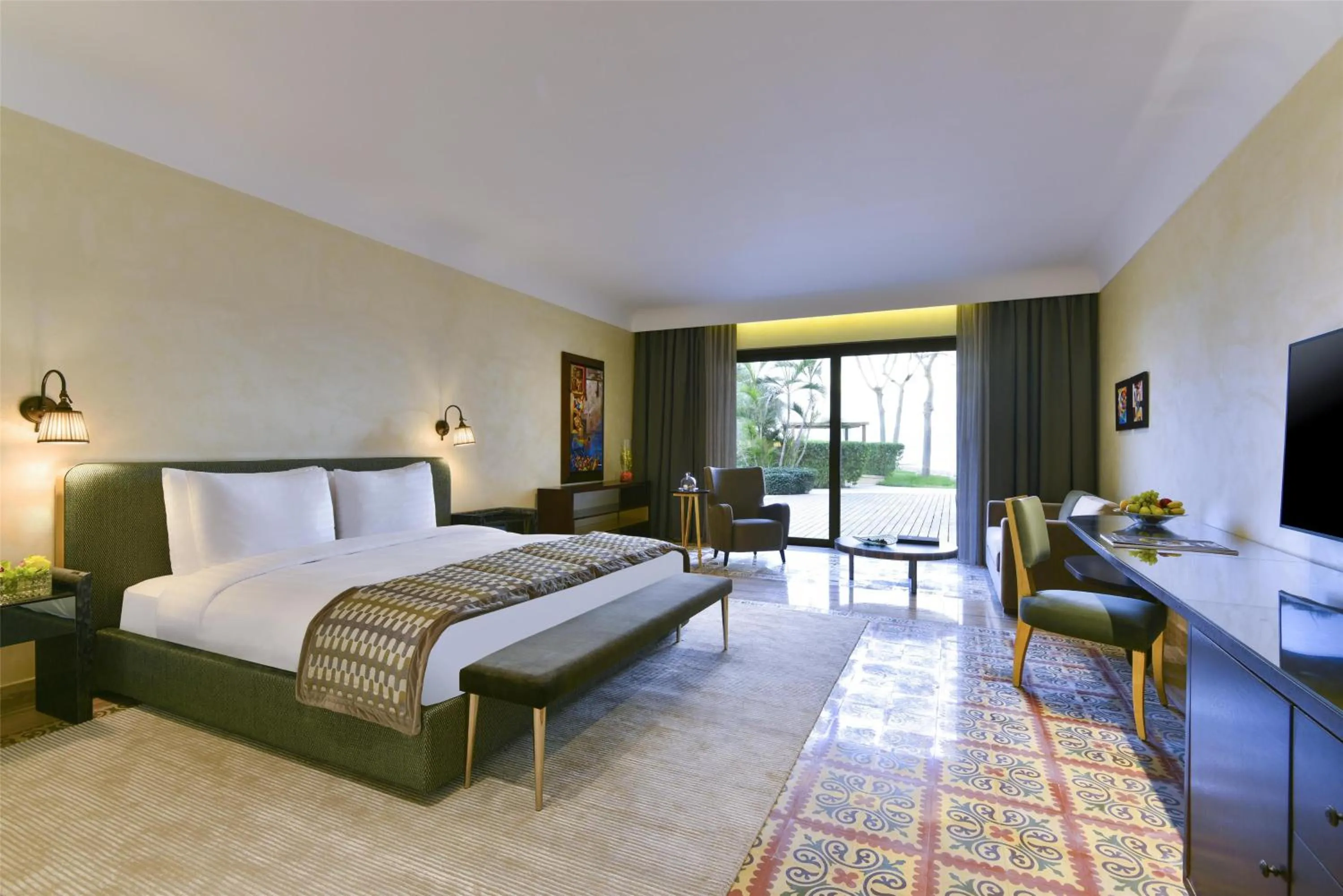 Bedroom, Bed in Kempinski Hotel Ishtar Dead Sea