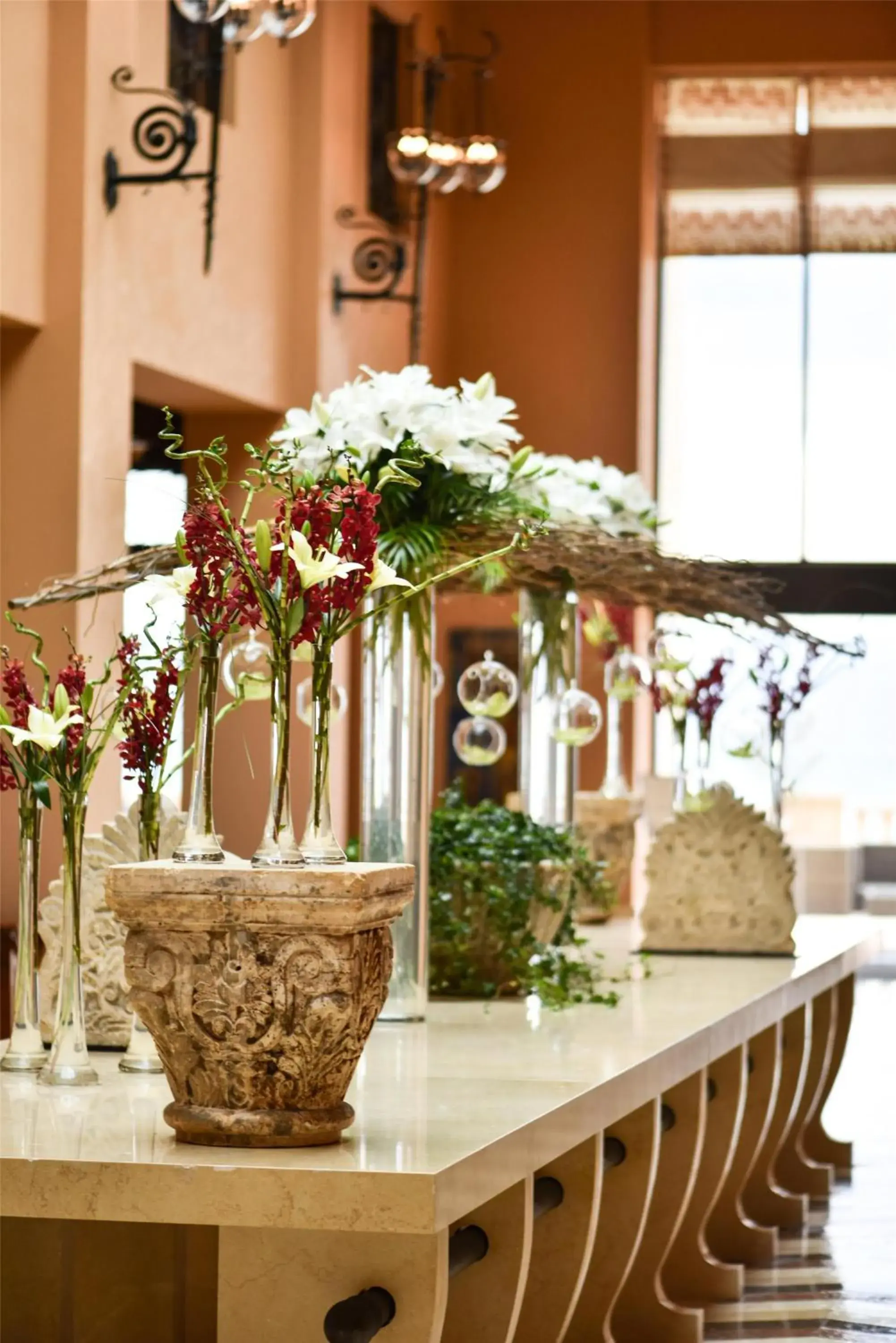 Lobby or reception in Kempinski Hotel Ishtar Dead Sea Lobby or reception in Kempinski Hotel Ishtar Dead Sea