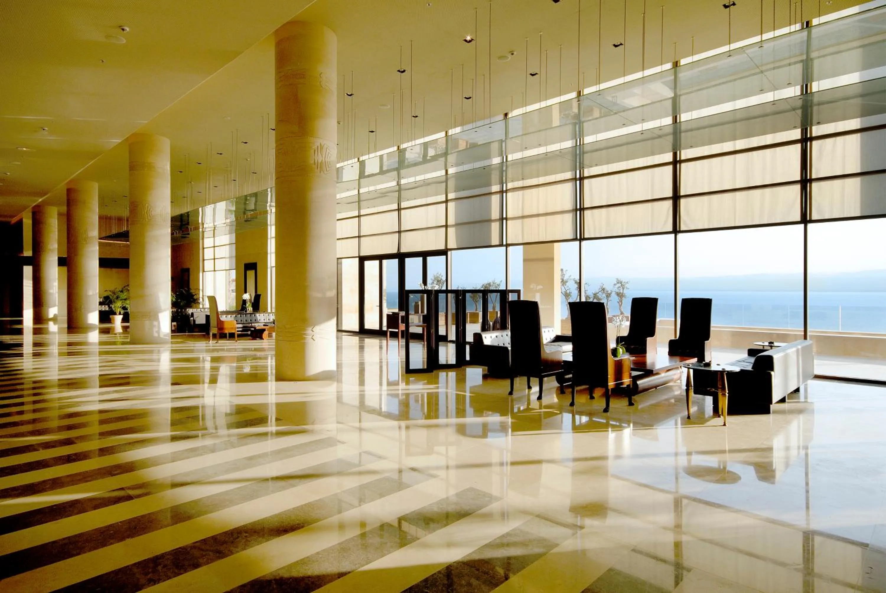 Lobby or reception in Kempinski Hotel Ishtar Dead Sea