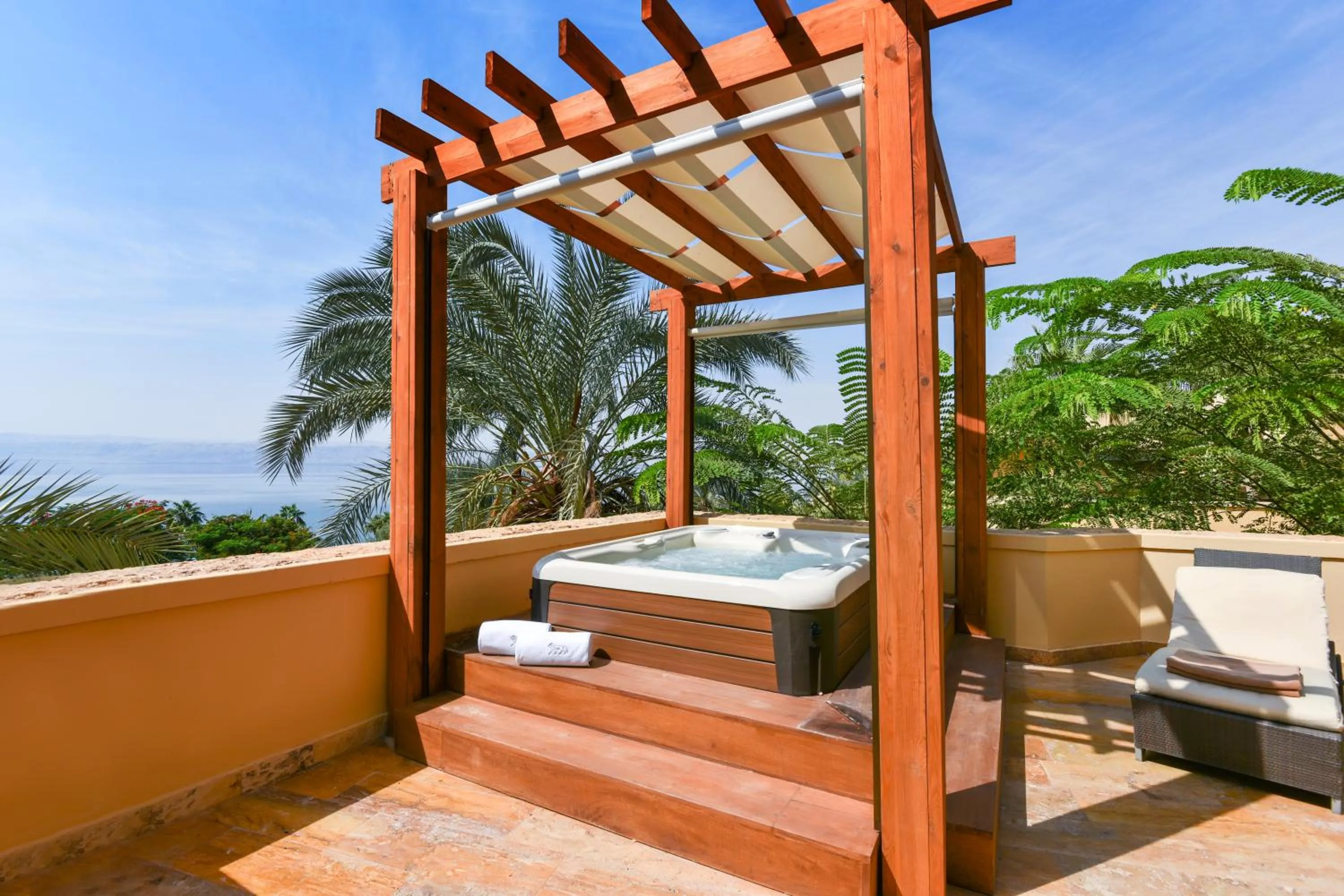 Patio in Kempinski Hotel Ishtar Dead Sea