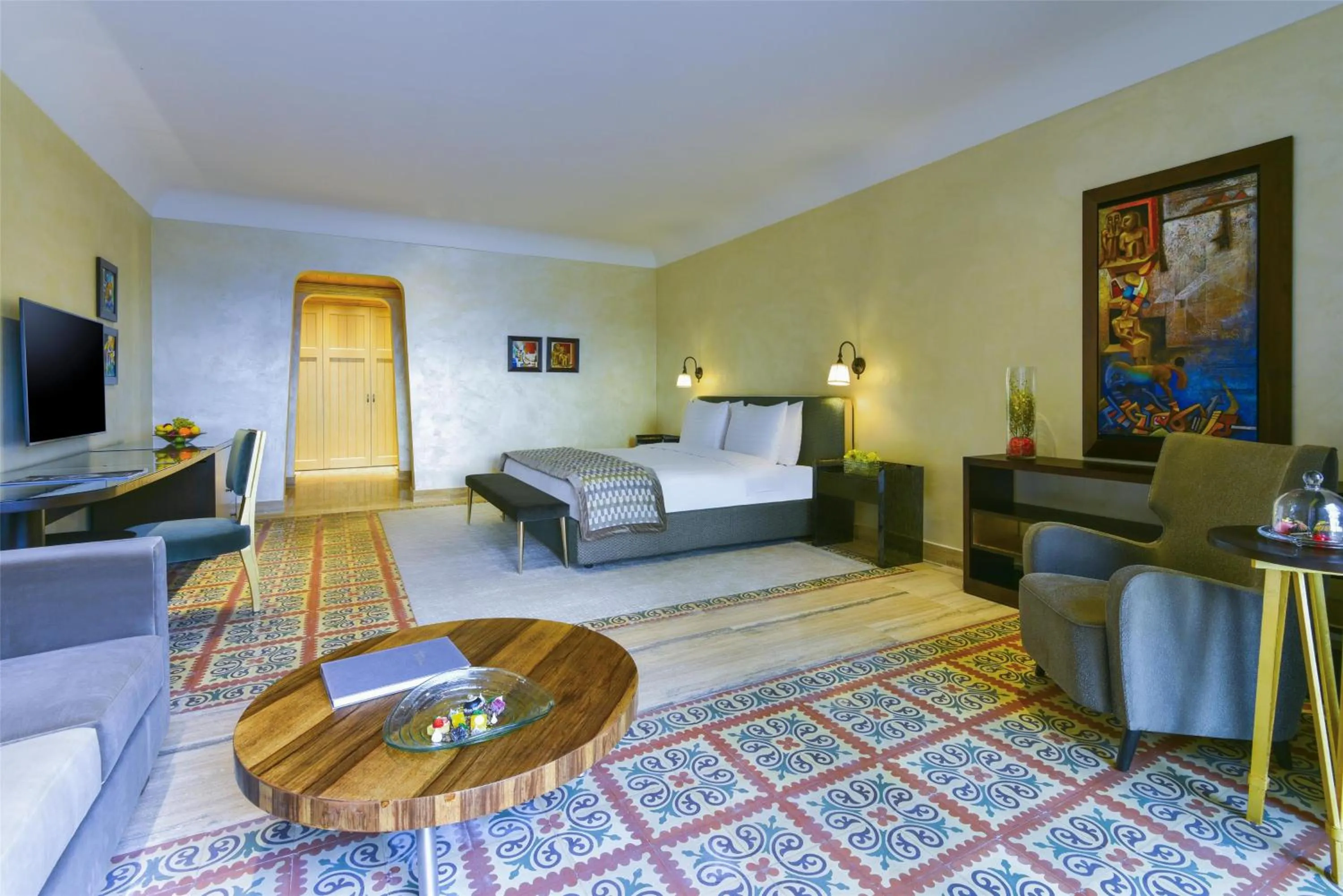 Bedroom, Bed in Kempinski Hotel Ishtar Dead Sea