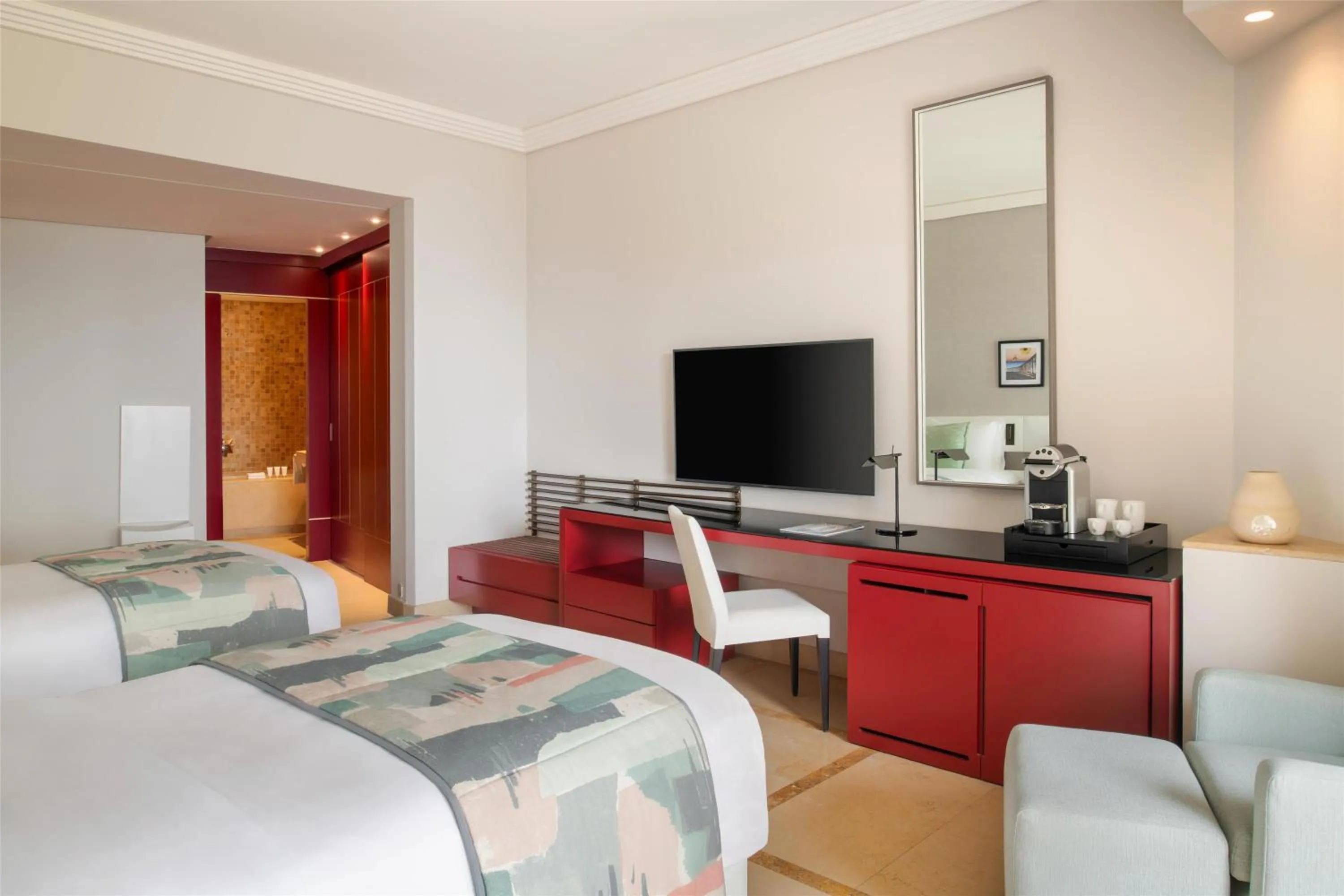 Bedroom, Bed in Kempinski Hotel Ishtar Dead Sea