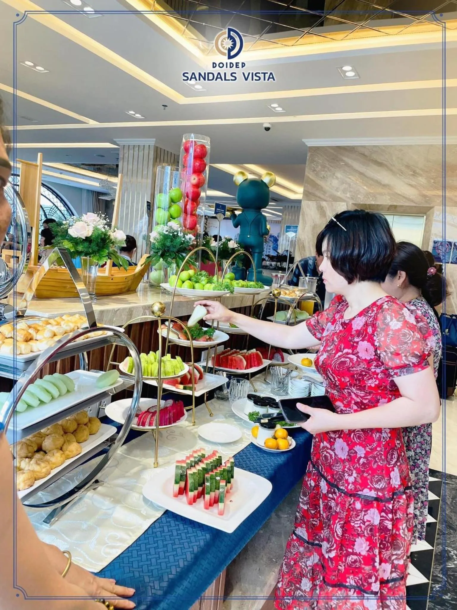 group of guests in Sandals Vista Hotel