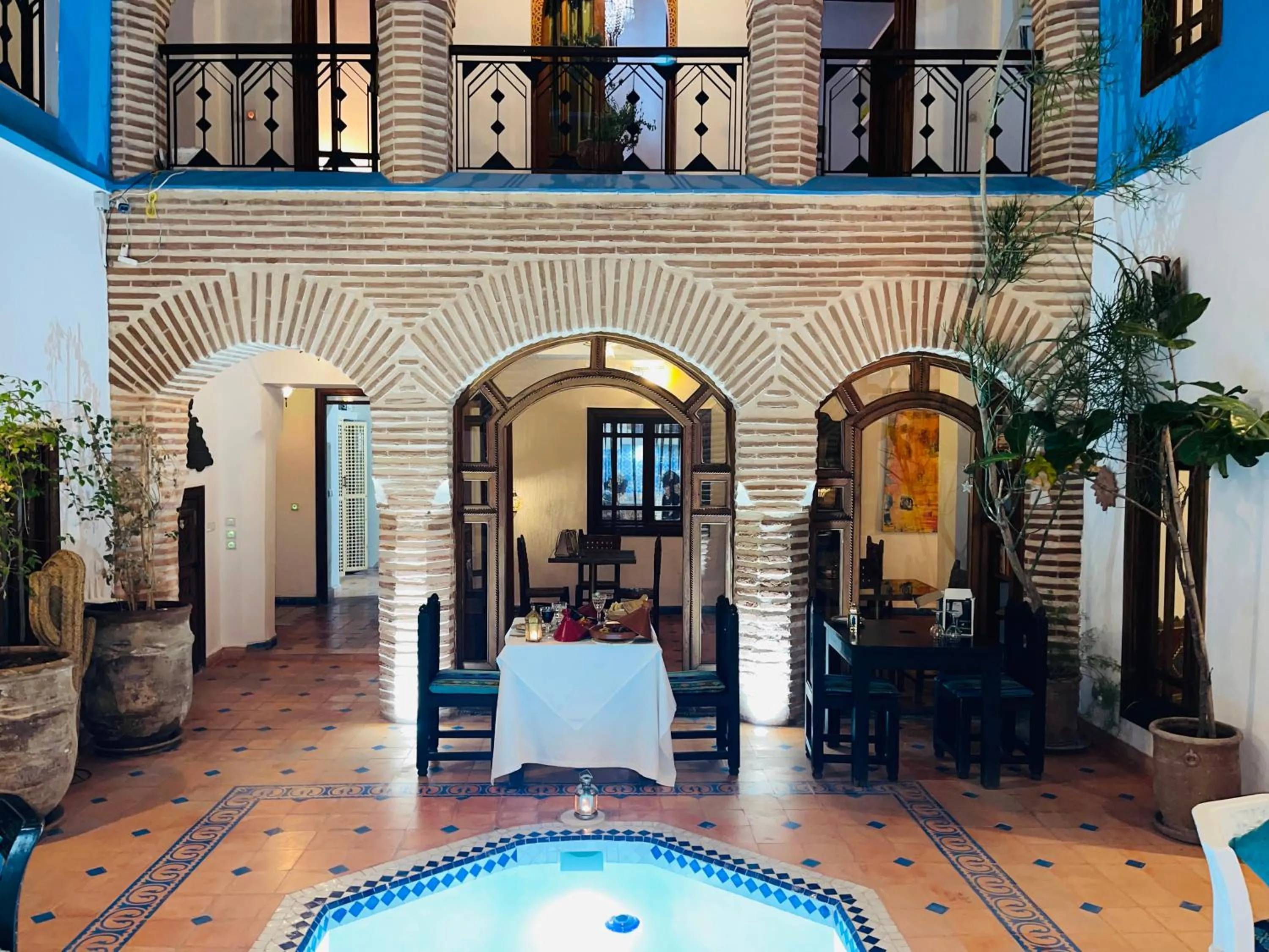Patio in Riad Zarka By La Siredrah